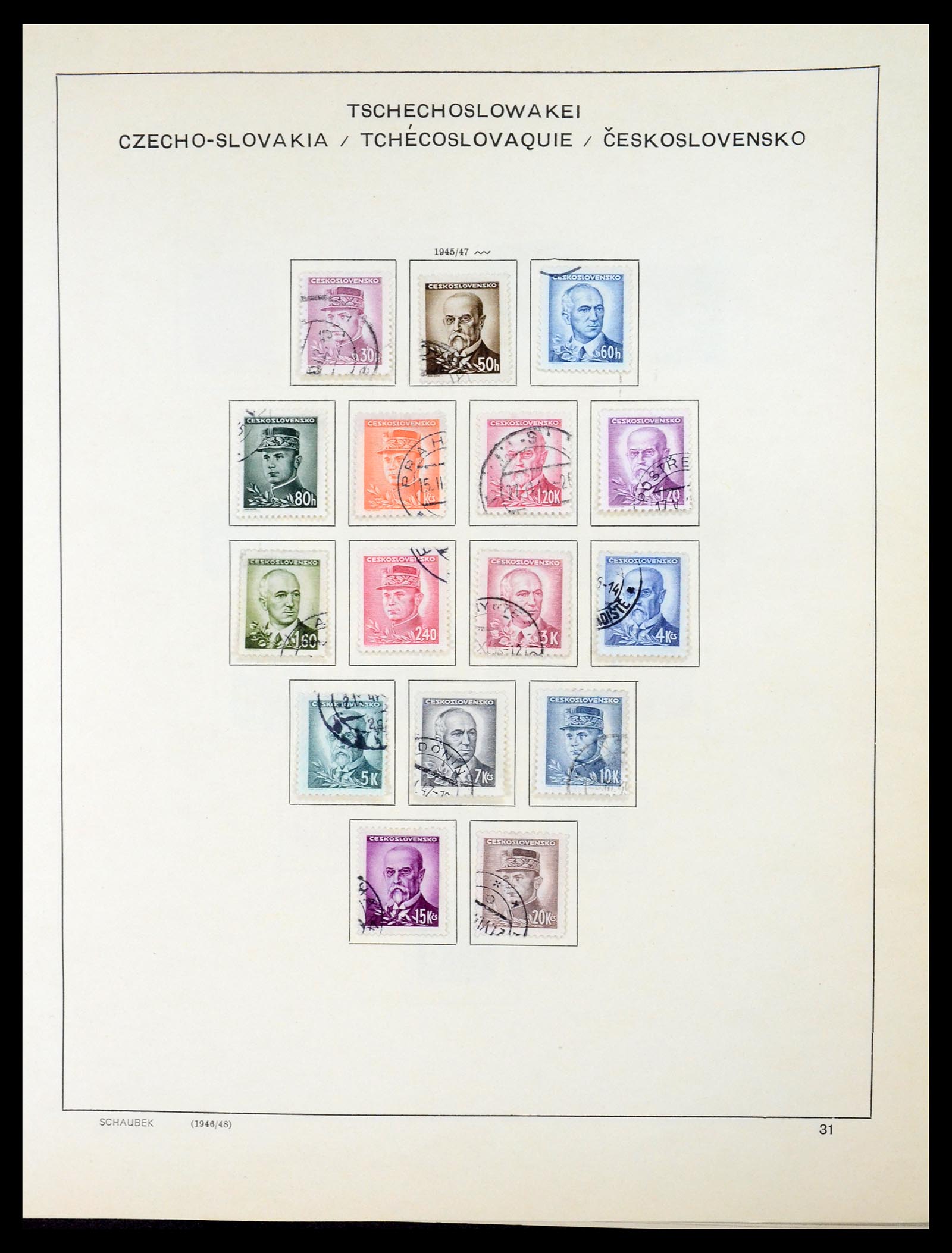 35154 048 - Postzegelverzameling 35154 Tsjechoslowakije 1918-1981.