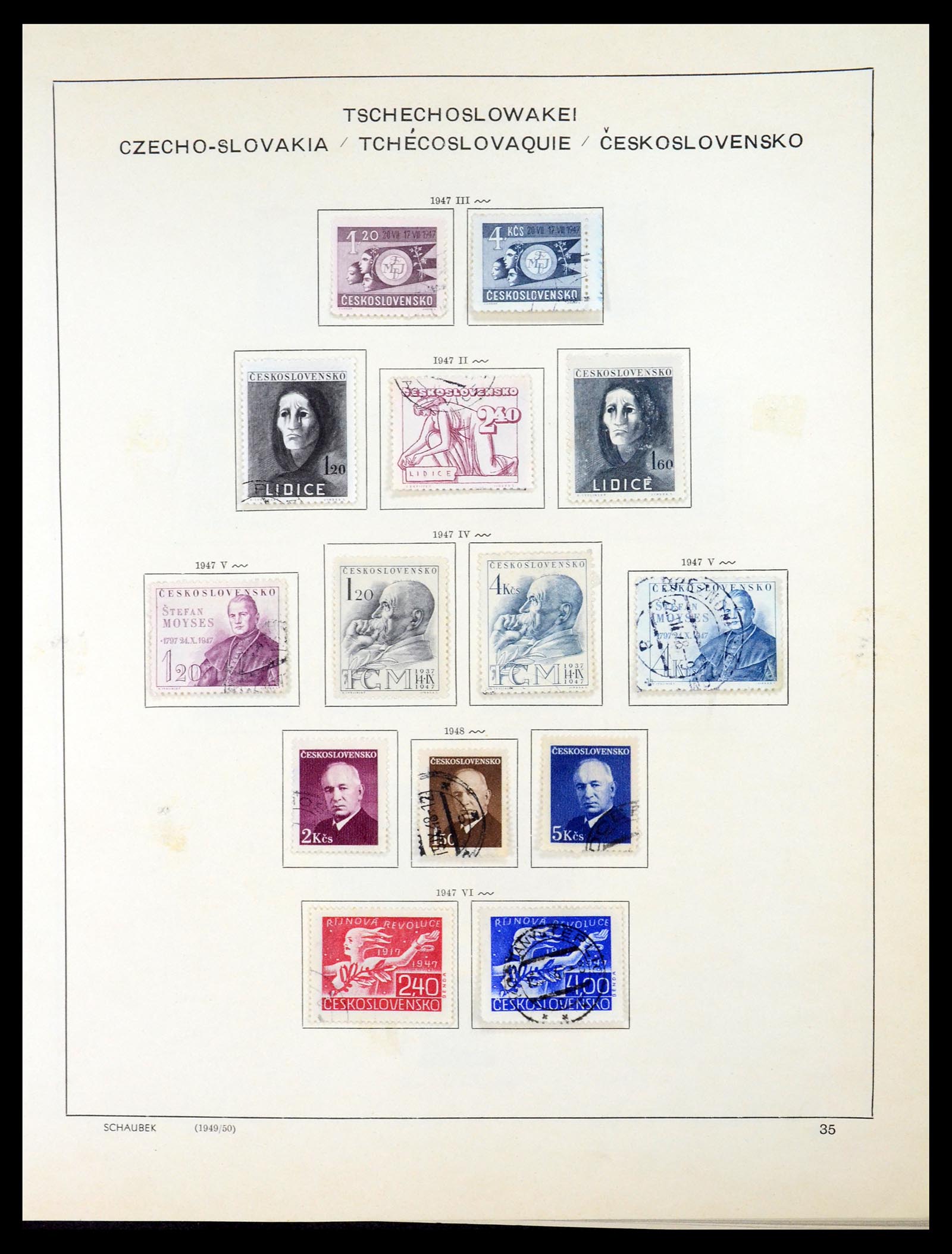 35154 052 - Postzegelverzameling 35154 Tsjechoslowakije 1918-1981.