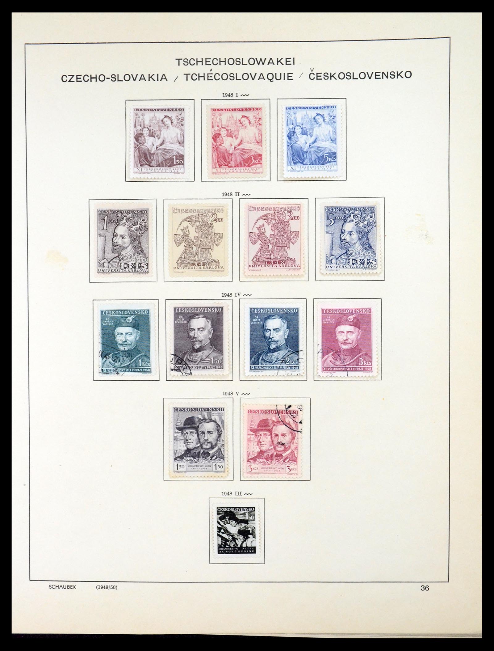 35154 053 - Postzegelverzameling 35154 Tsjechoslowakije 1918-1981.