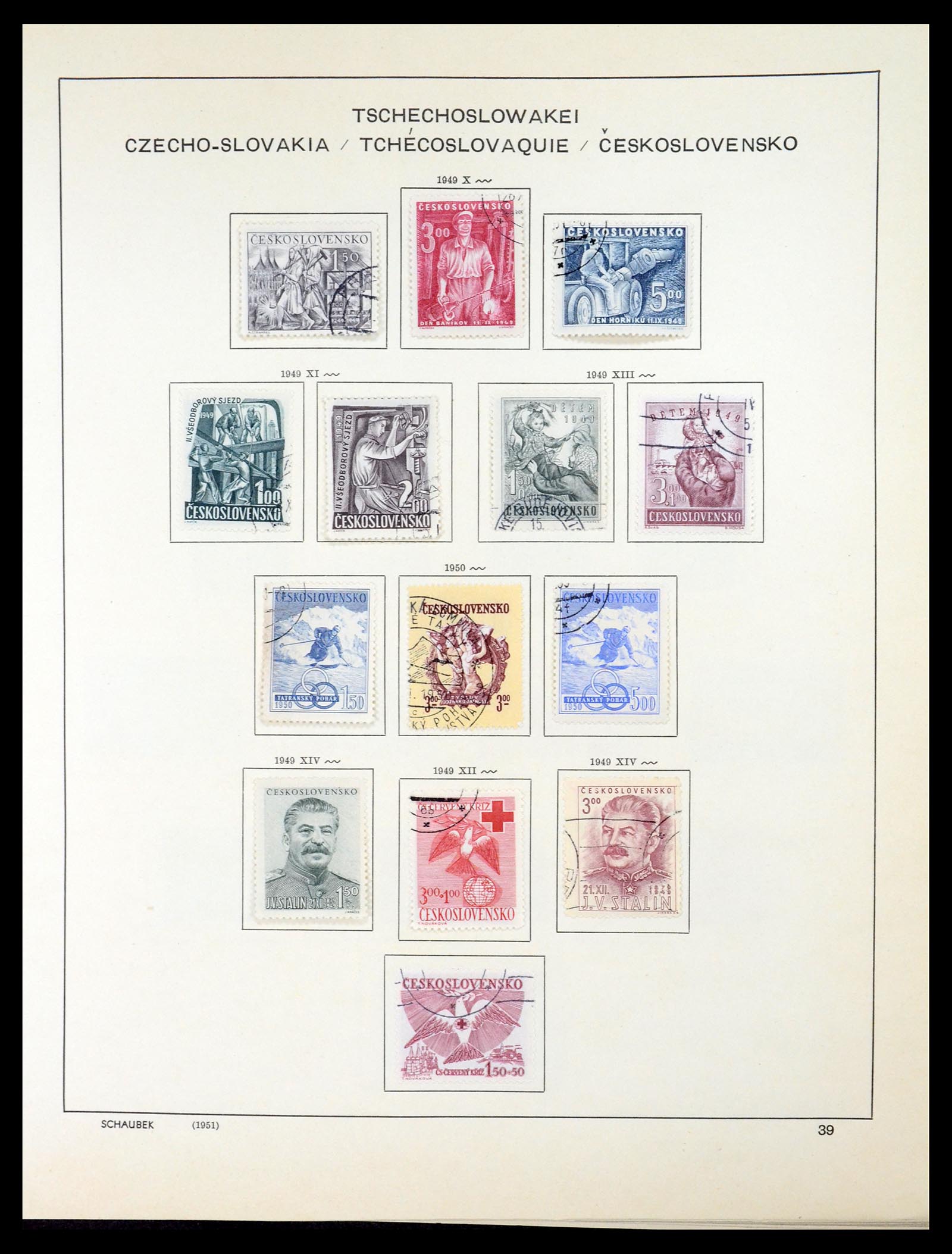 35154 057 - Postzegelverzameling 35154 Tsjechoslowakije 1918-1981.