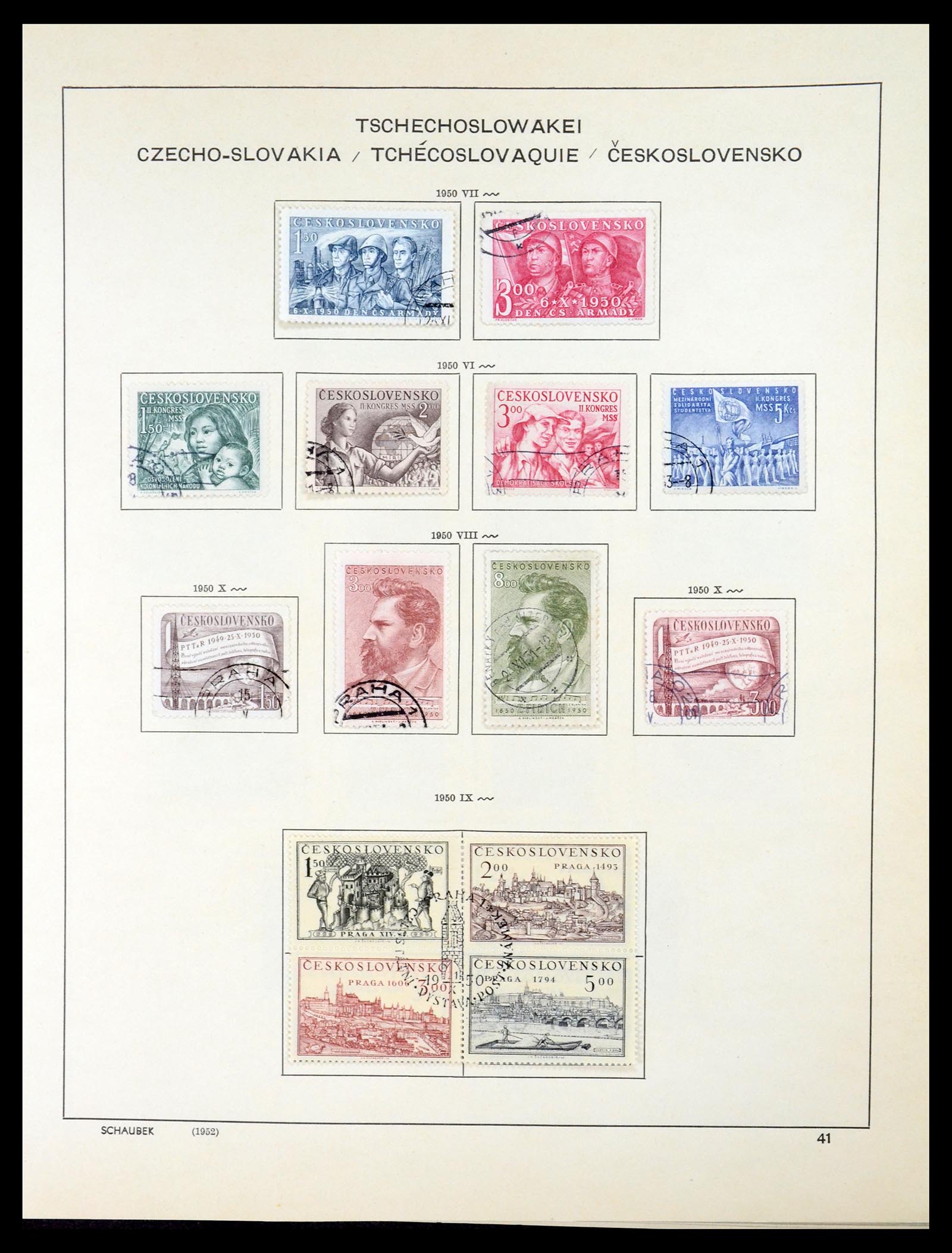 35154 059 - Postzegelverzameling 35154 Tsjechoslowakije 1918-1981.