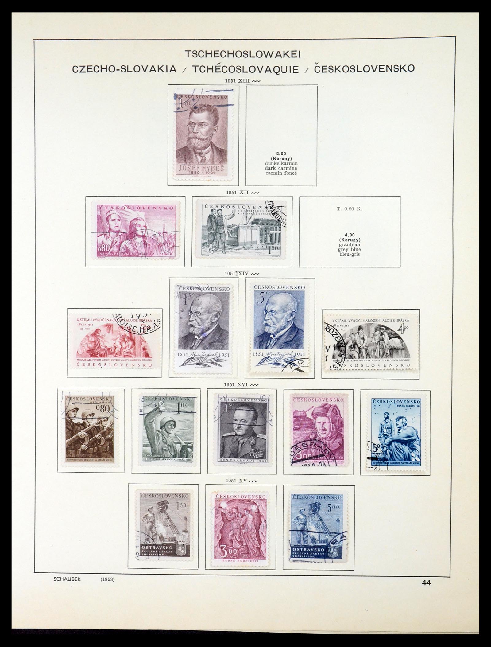 35154 063 - Postzegelverzameling 35154 Tsjechoslowakije 1918-1981.