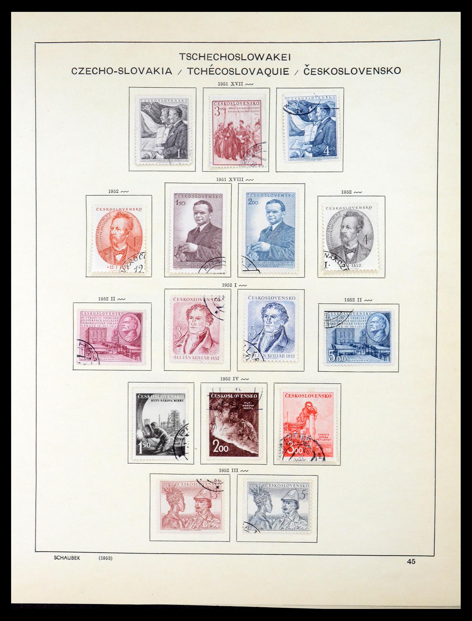 35154 064 - Postzegelverzameling 35154 Tsjechoslowakije 1918-1981.