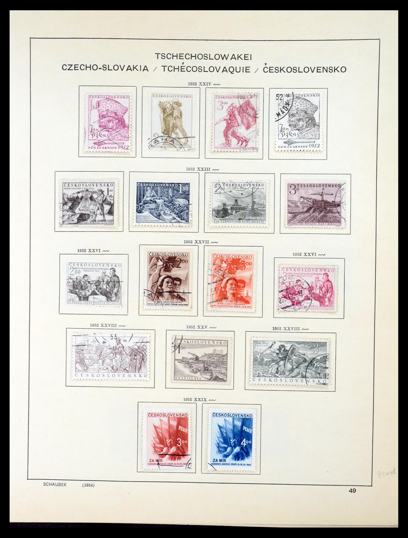 35154 068 - Postzegelverzameling 35154 Tsjechoslowakije 1918-1981.