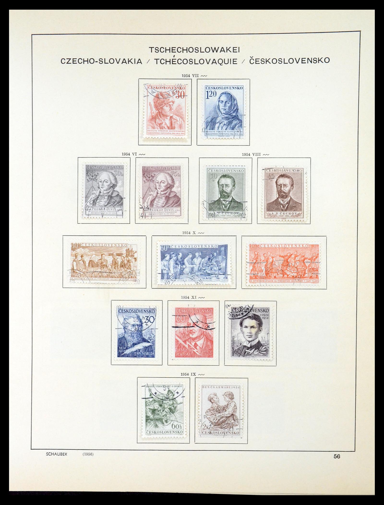 35154 075 - Postzegelverzameling 35154 Tsjechoslowakije 1918-1981.