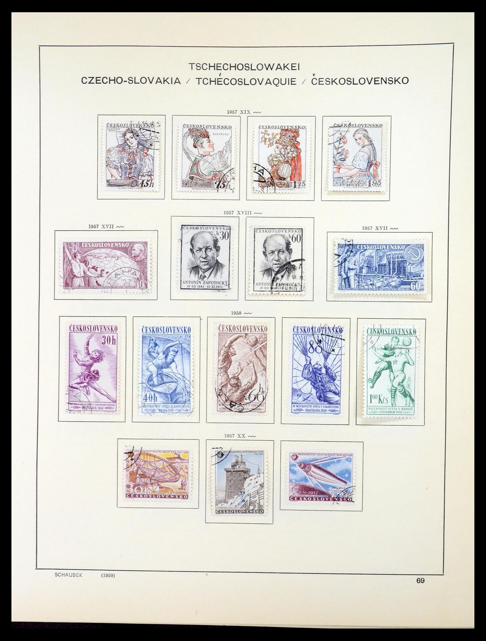 35154 088 - Postzegelverzameling 35154 Tsjechoslowakije 1918-1981.