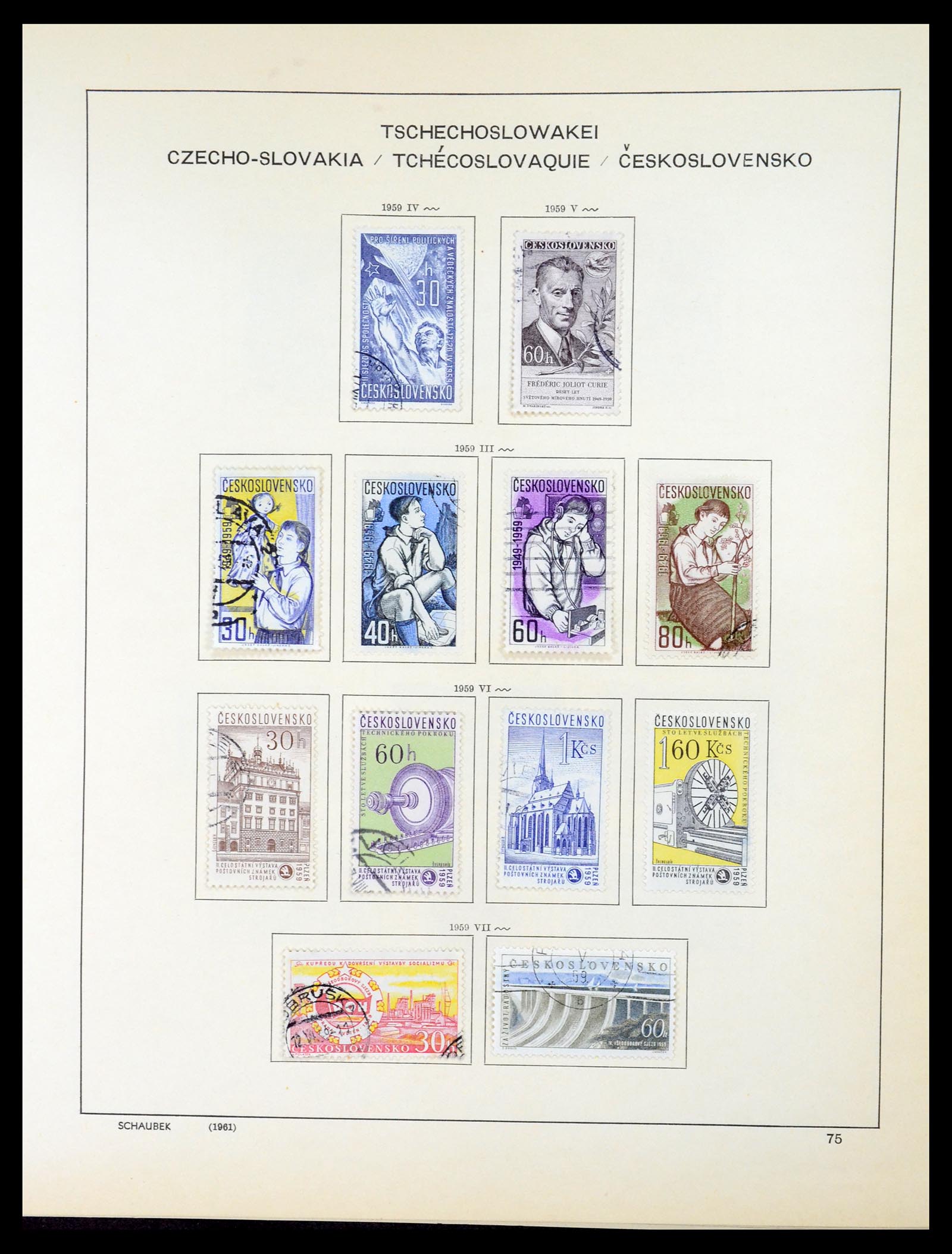35154 094 - Postzegelverzameling 35154 Tsjechoslowakije 1918-1981.