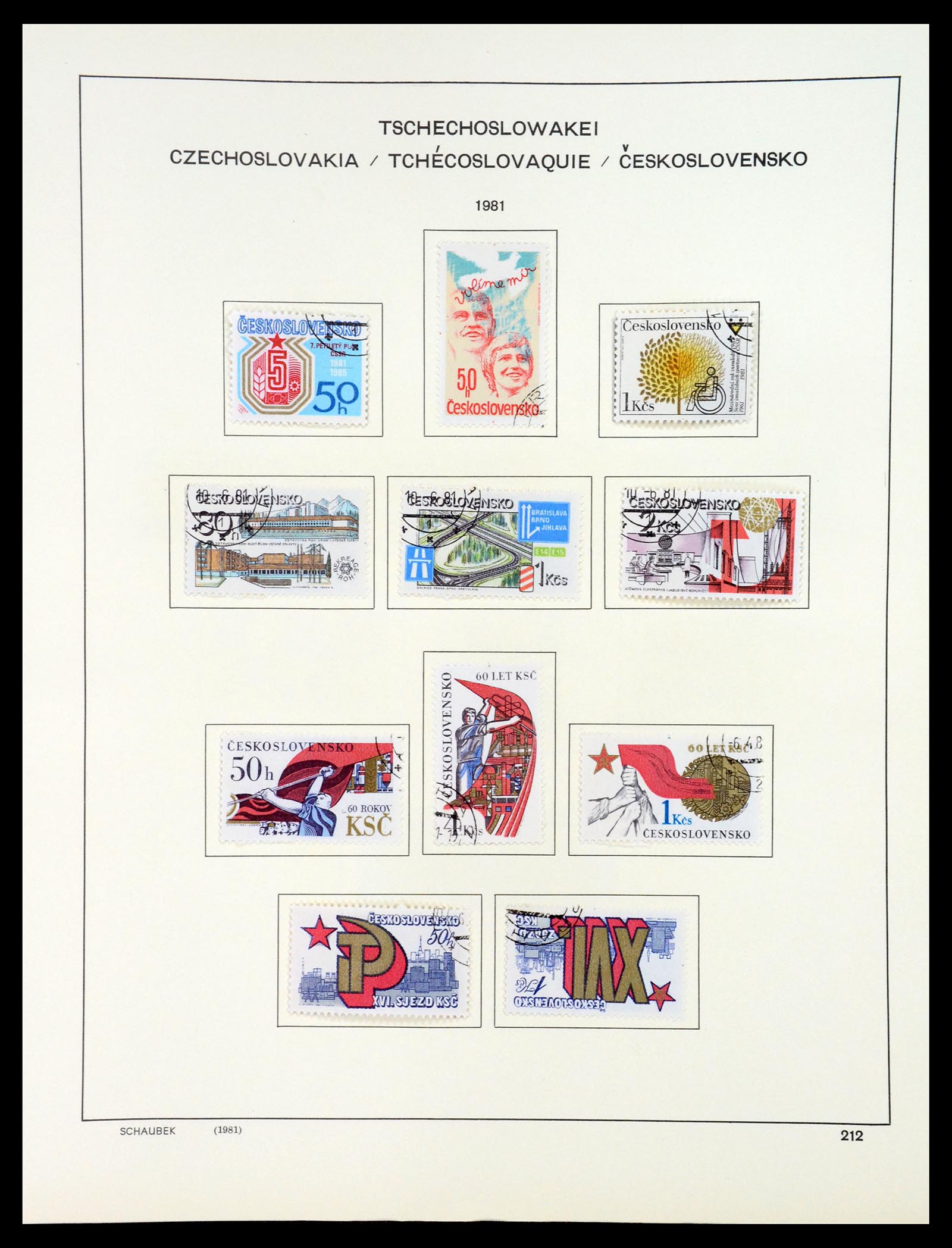 35154 284 - Postzegelverzameling 35154 Tsjechoslowakije 1918-1981.