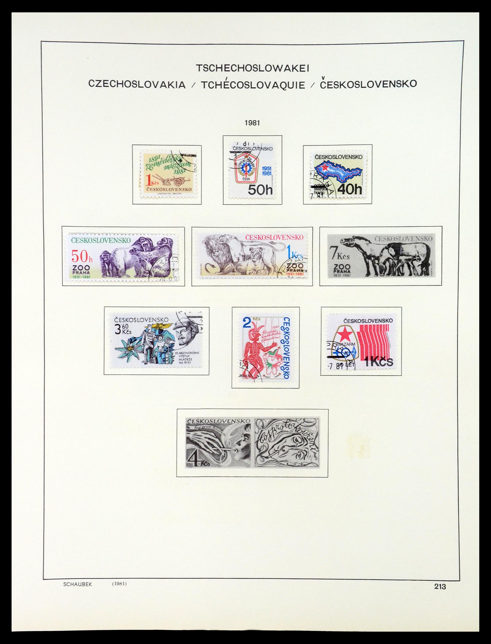 35154 285 - Postzegelverzameling 35154 Tsjechoslowakije 1918-1981.