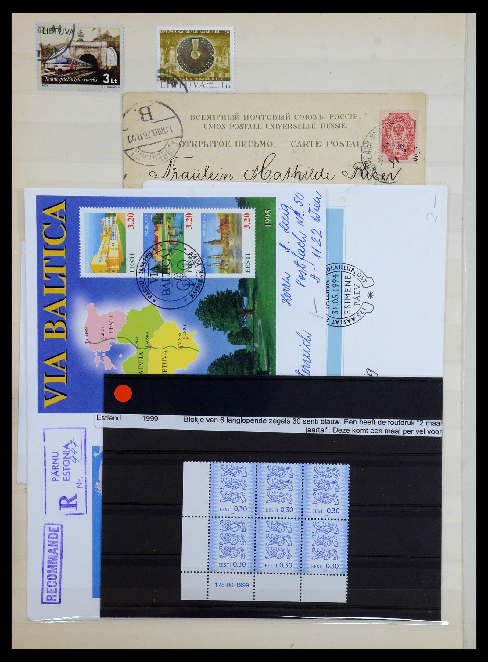 35162 004 - Postzegelverzameling 35162 Baltische Staten 1919-1999.