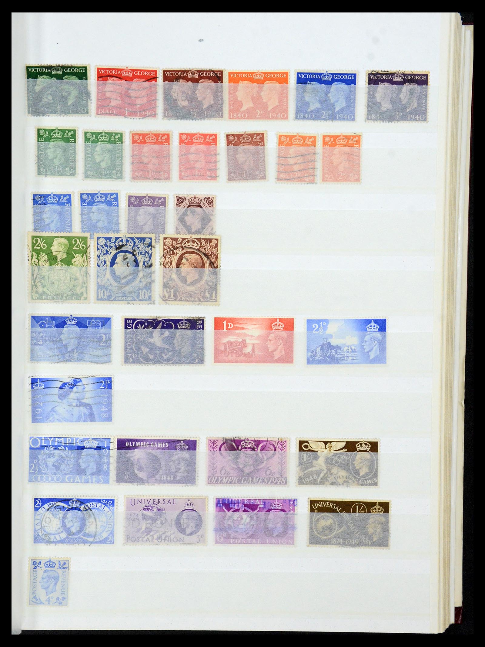 35163 021 - Postzegelverzameling 35163 Engeland 1840-1980.