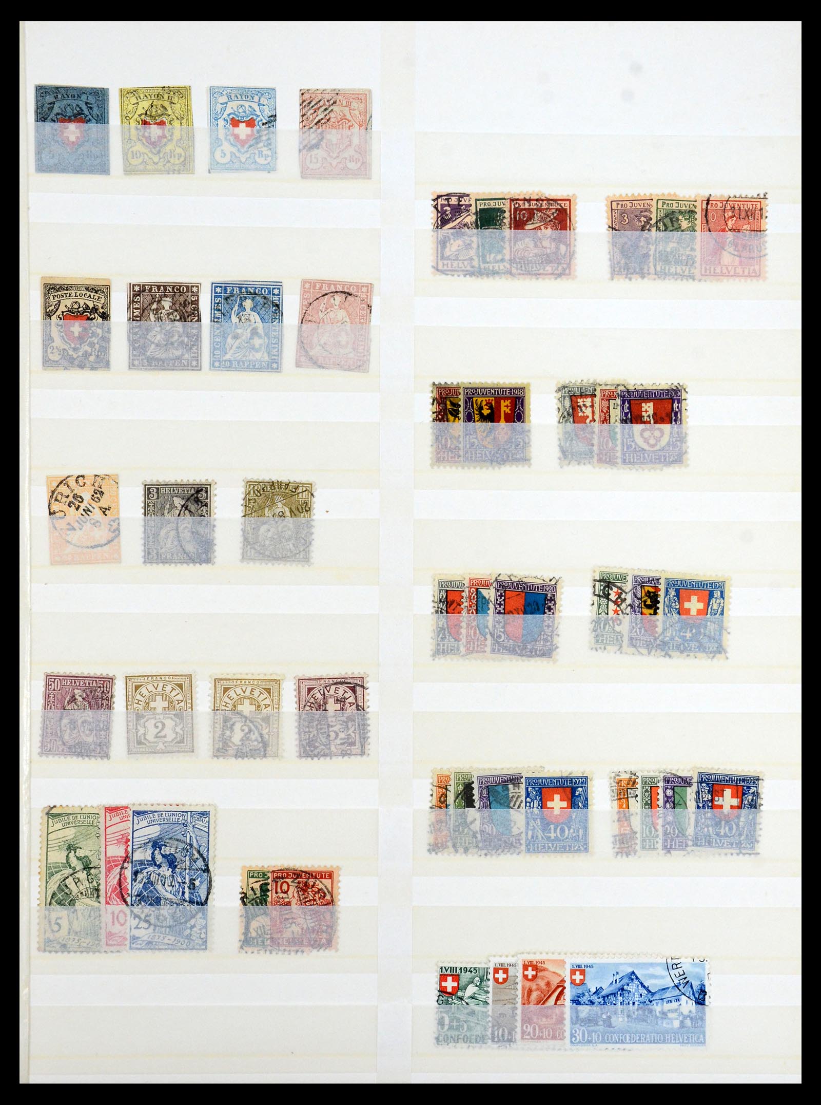 35165 001 - Postzegelverzameling 35165 Zwitserland en Luxemburg toppers.