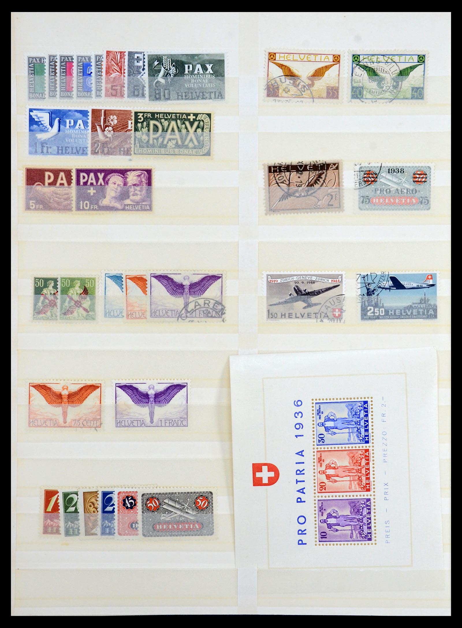 35165 002 - Stamp Collection 35165 Switzerland and Luxembourg key stamps.