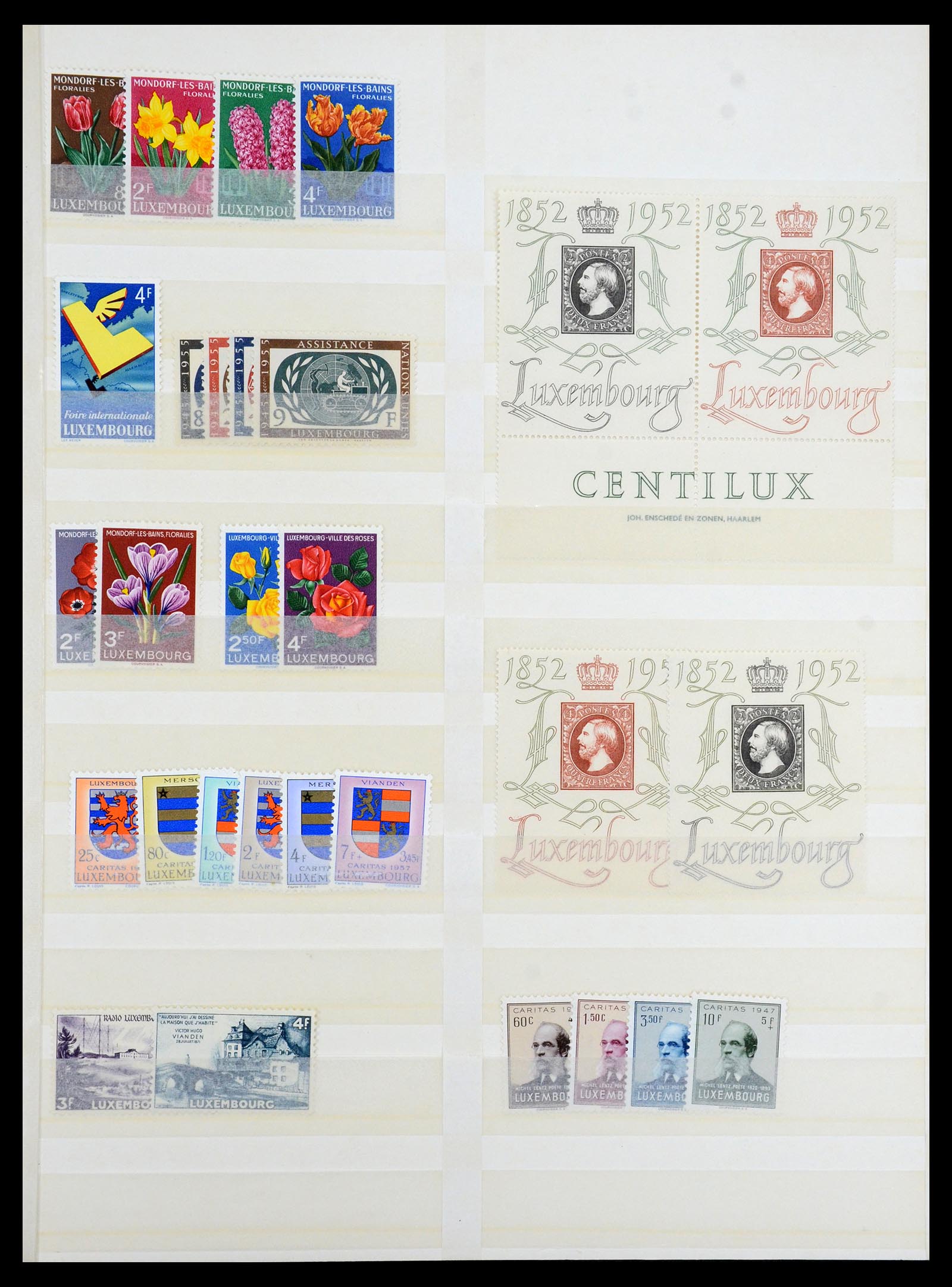 35165 005 - Stamp Collection 35165 Switzerland and Luxembourg key stamps.