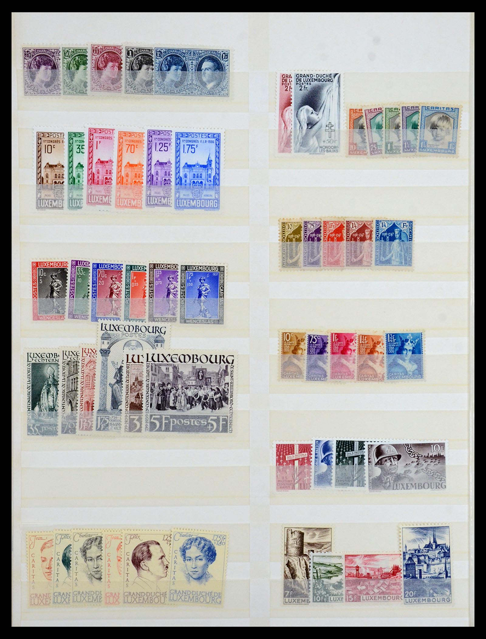 35165 008 - Stamp Collection 35165 Switzerland and Luxembourg key stamps.