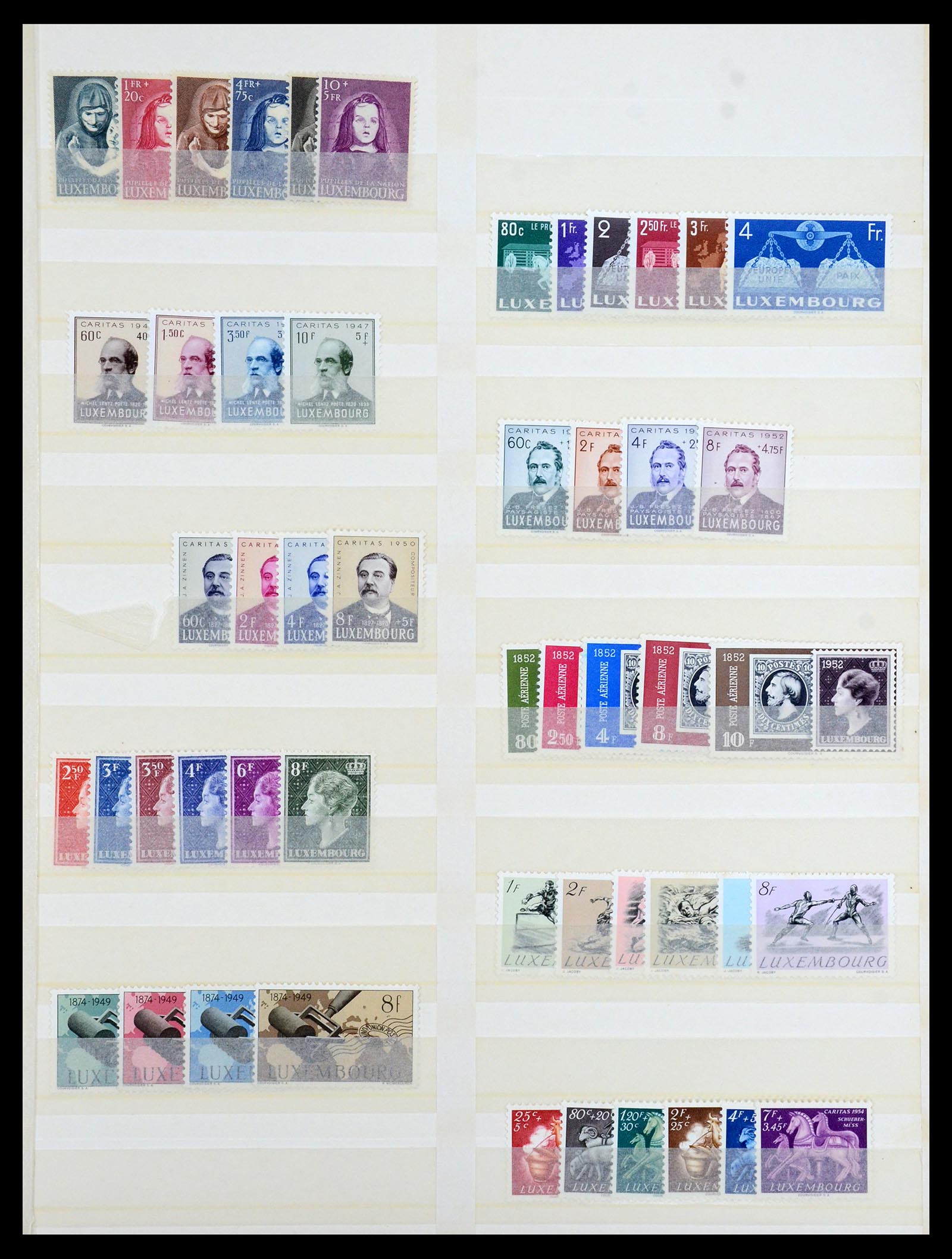 35165 009 - Postzegelverzameling 35165 Zwitserland en Luxemburg toppers.