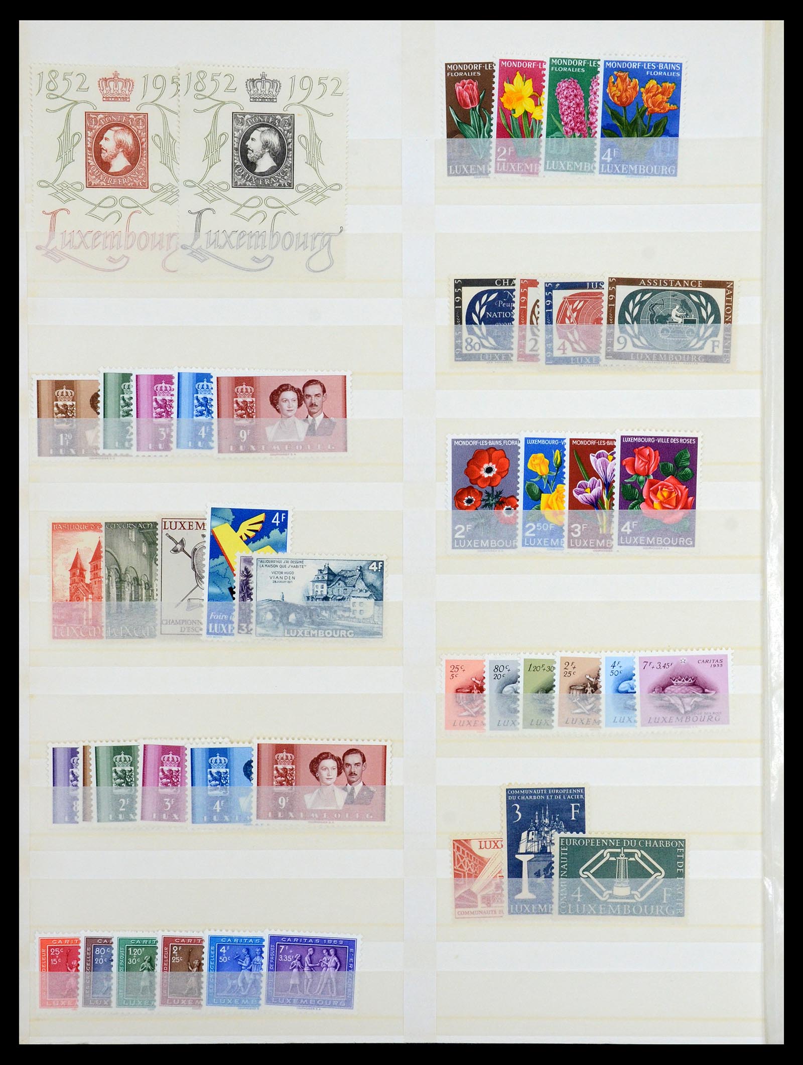 35165 010 - Postzegelverzameling 35165 Zwitserland en Luxemburg toppers.