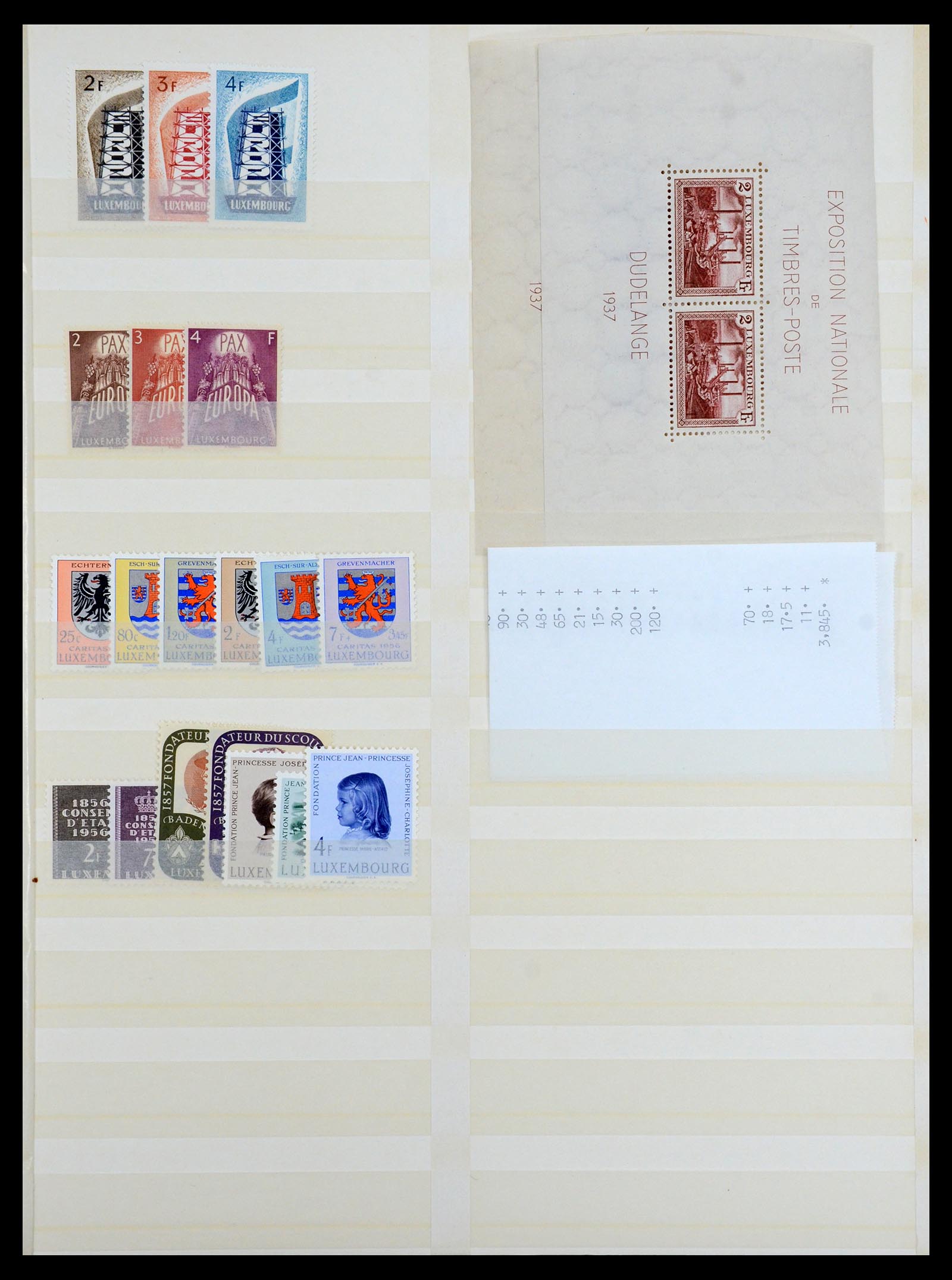 35165 011 - Postzegelverzameling 35165 Zwitserland en Luxemburg toppers.