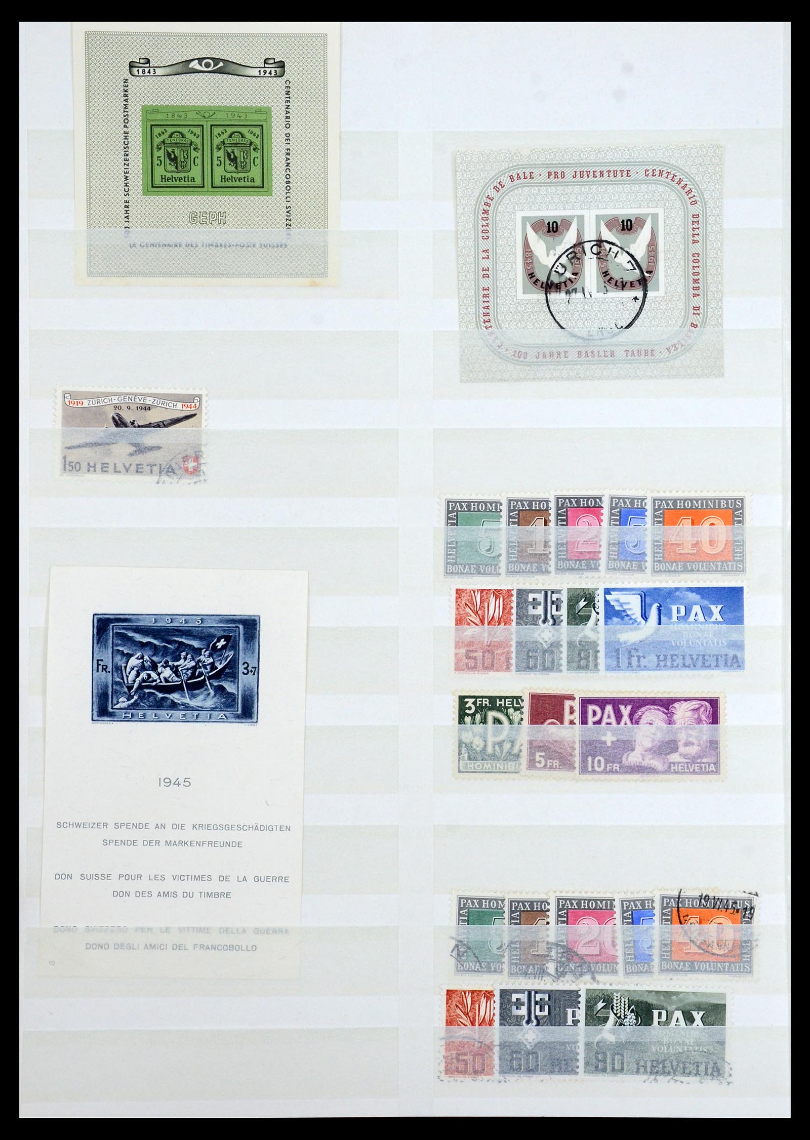 35165 015 - Postzegelverzameling 35165 Zwitserland en Luxemburg toppers.