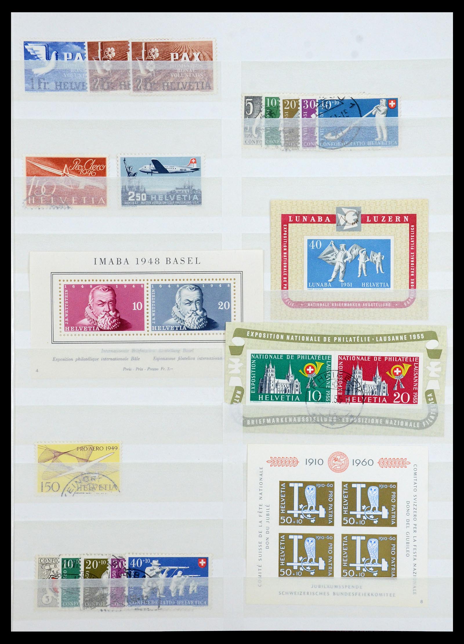 35165 016 - Stamp Collection 35165 Switzerland and Luxembourg key stamps.