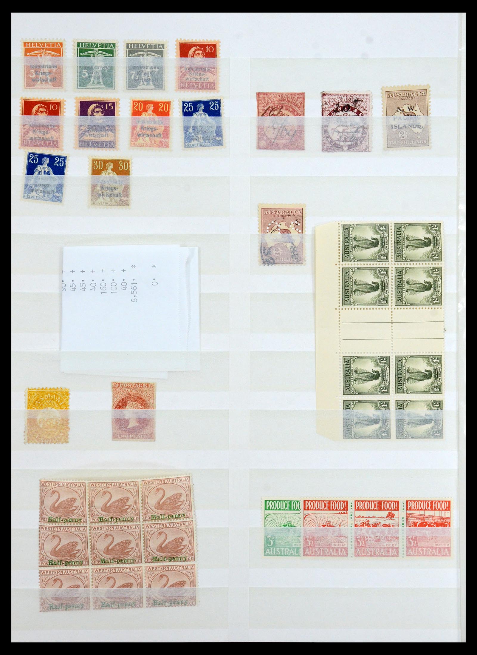 35165 017 - Postzegelverzameling 35165 Zwitserland en Luxemburg toppers.