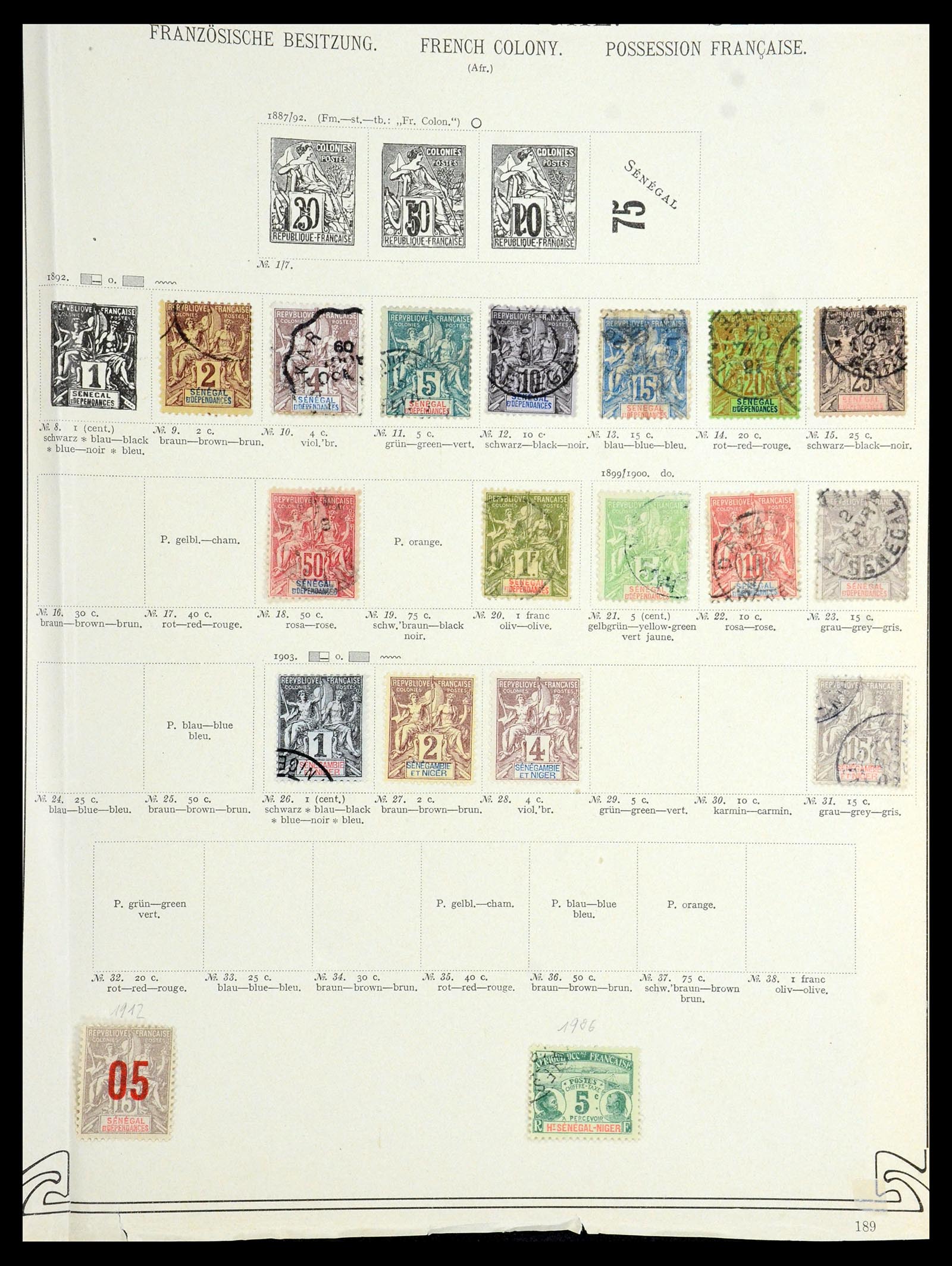 35169 033 - Postzegelverzameling 35169 Franse koloniën 1880-1980.