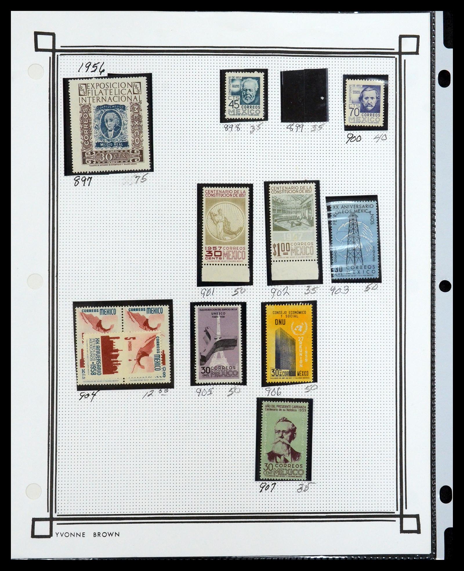 35172 049 - Postzegelverzameling 35172 Mexico 1882-1980.