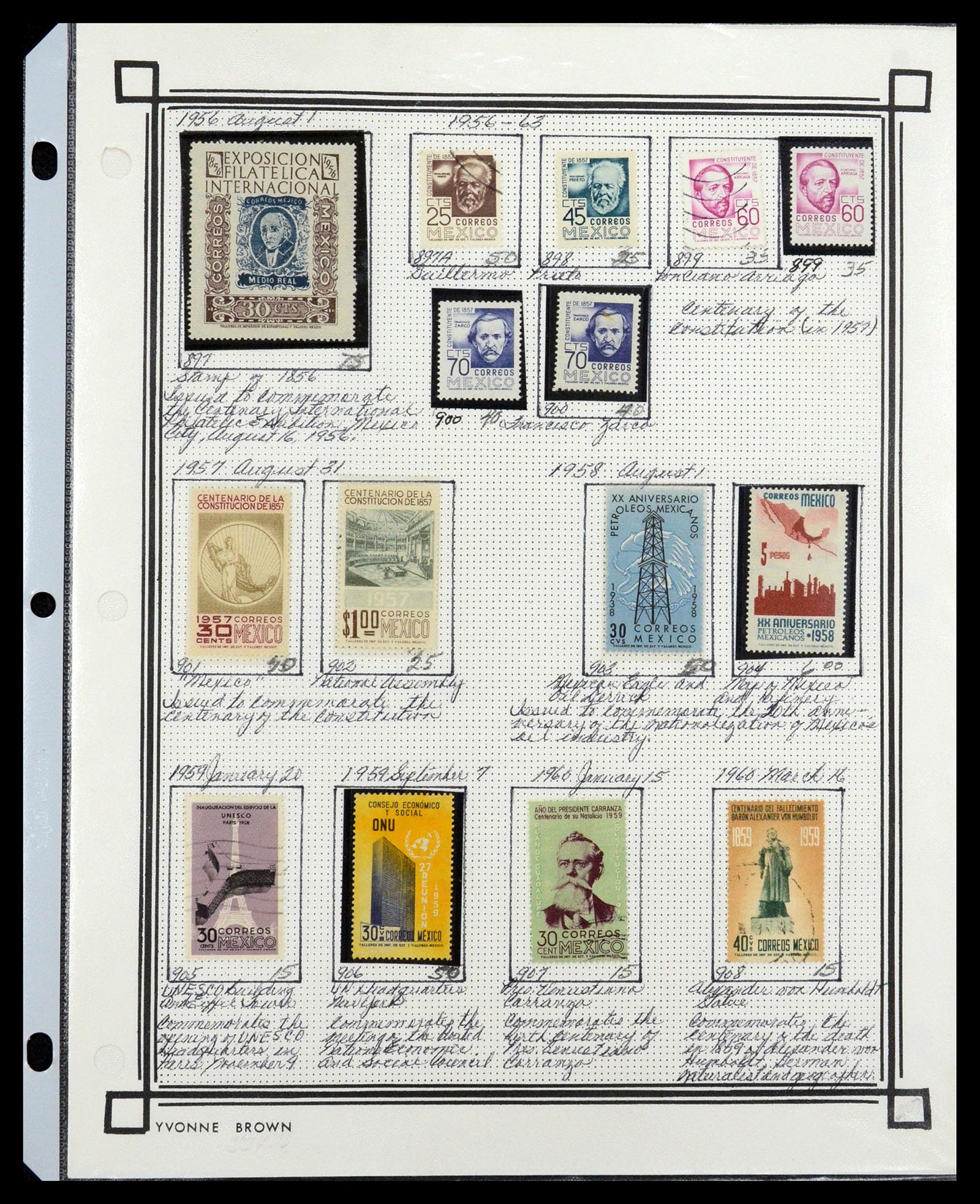 35172 050 - Postzegelverzameling 35172 Mexico 1882-1980.