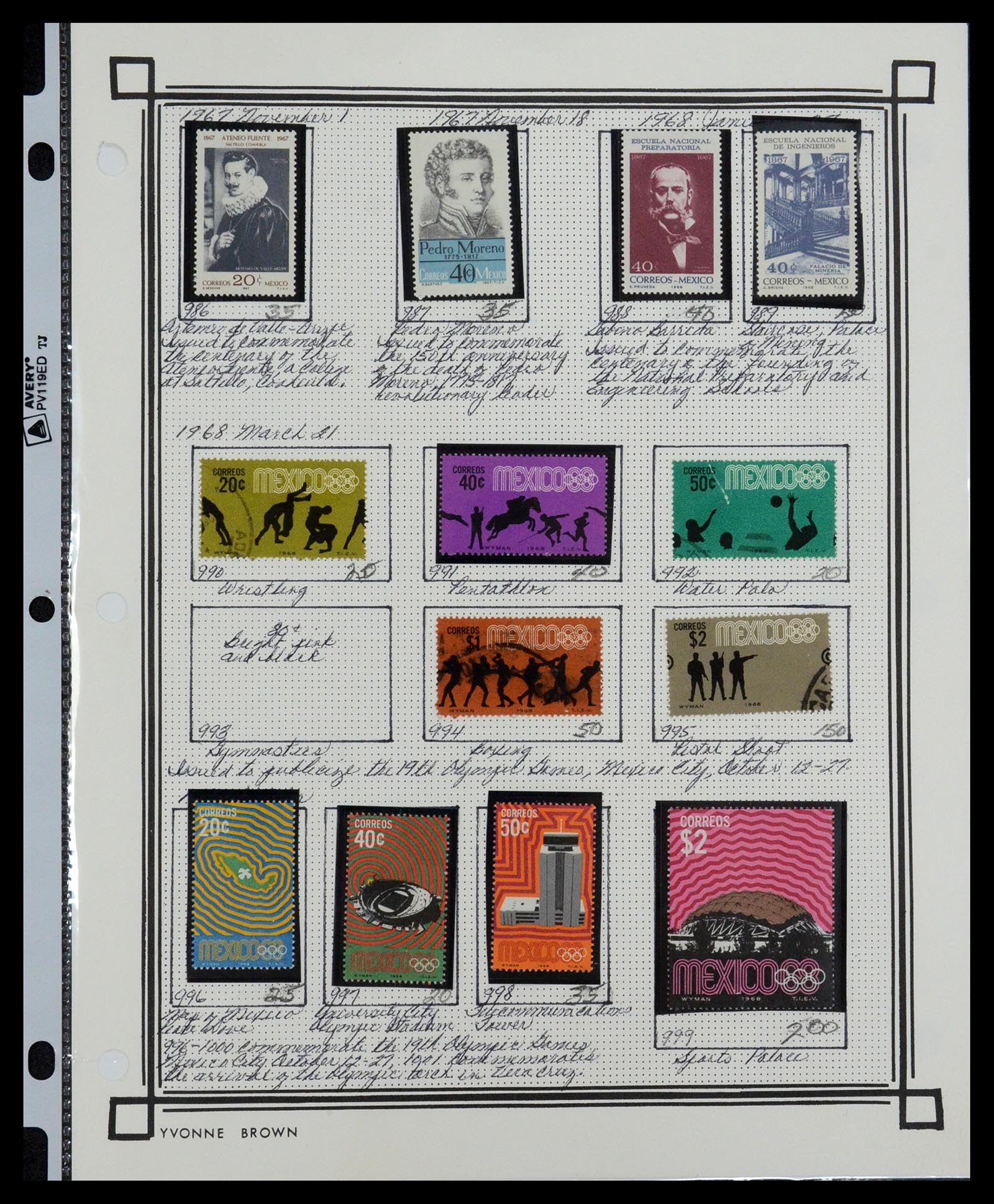 35172 063 - Postzegelverzameling 35172 Mexico 1882-1980.