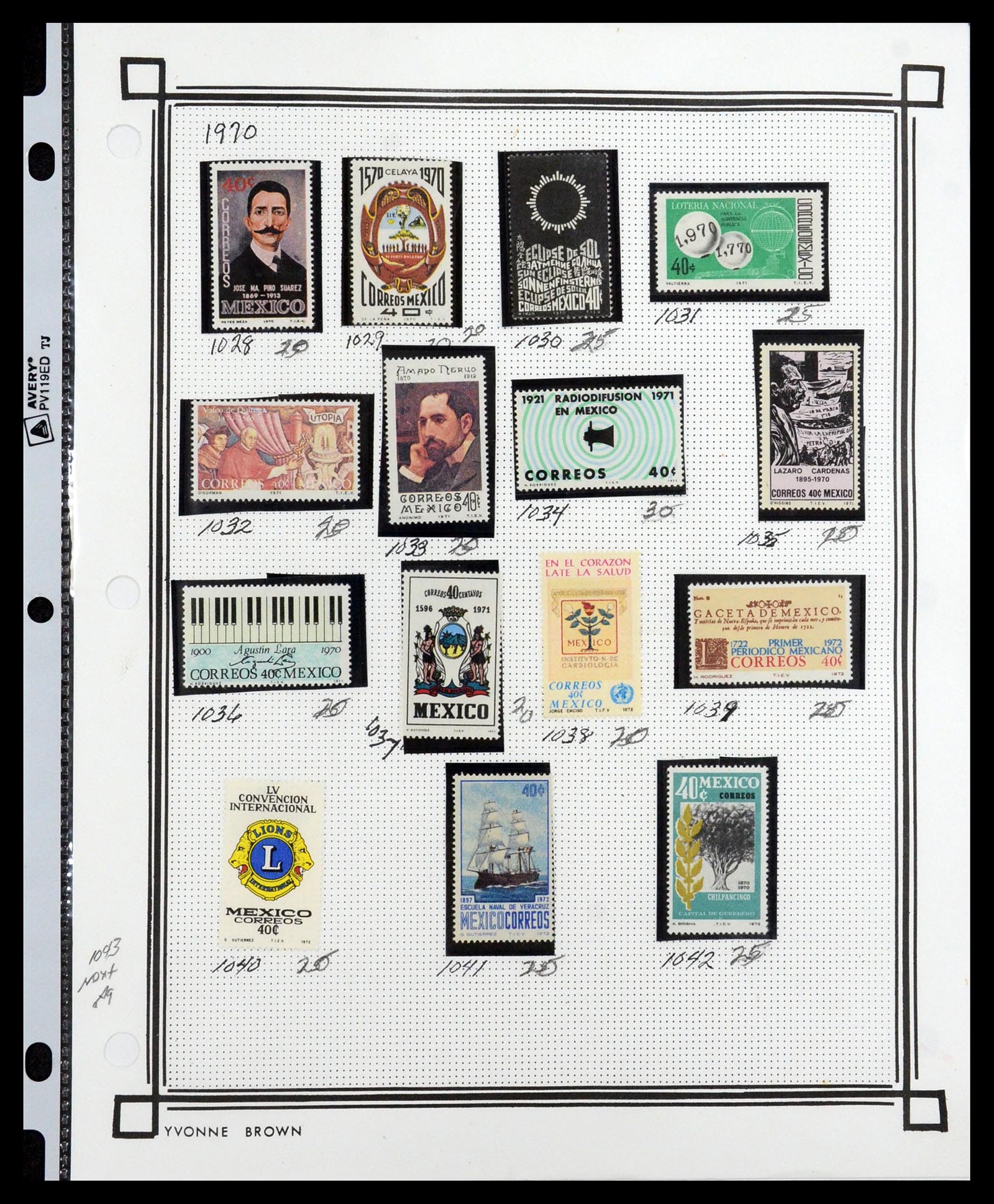 35172 069 - Postzegelverzameling 35172 Mexico 1882-1980.