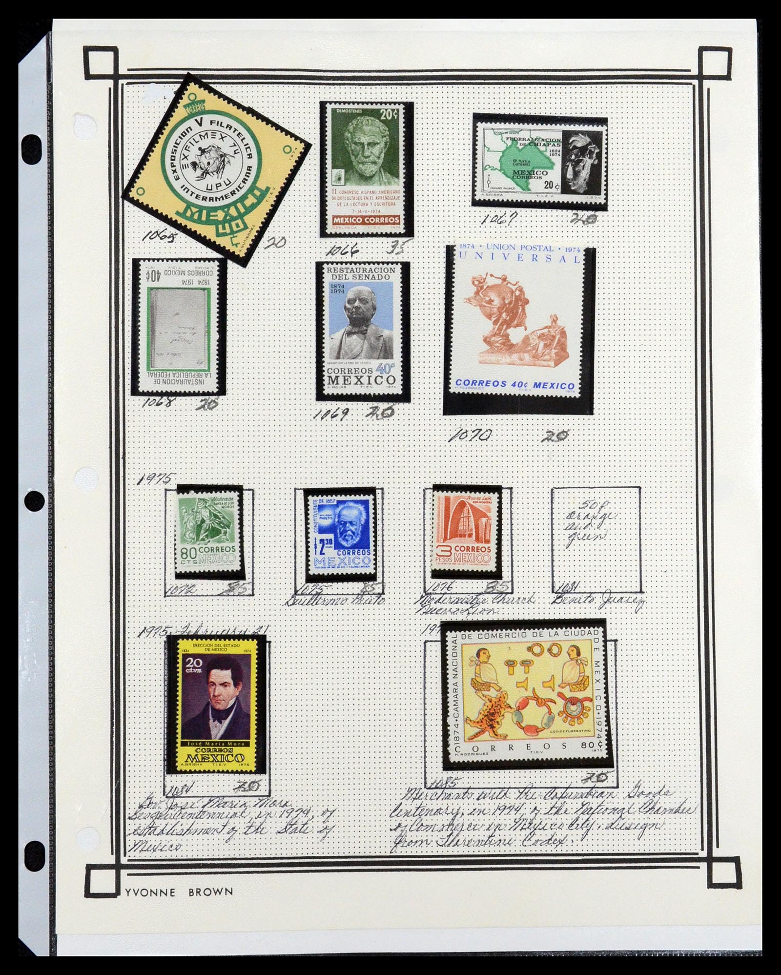 35172 075 - Postzegelverzameling 35172 Mexico 1882-1980.