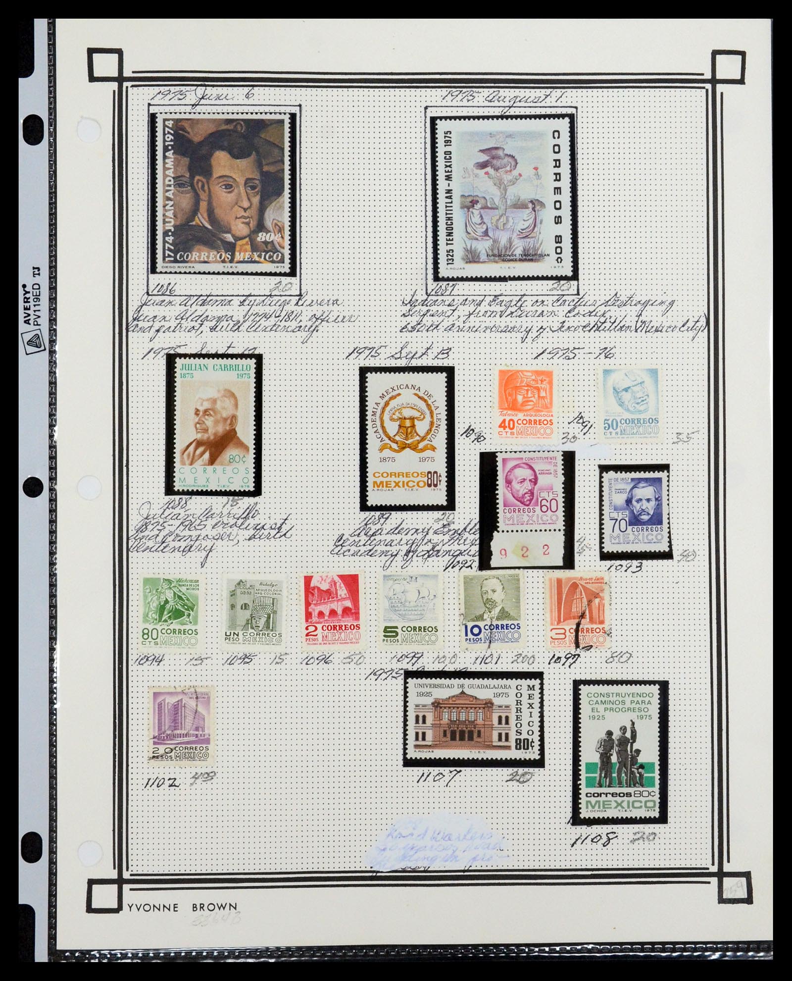35172 077 - Postzegelverzameling 35172 Mexico 1882-1980.