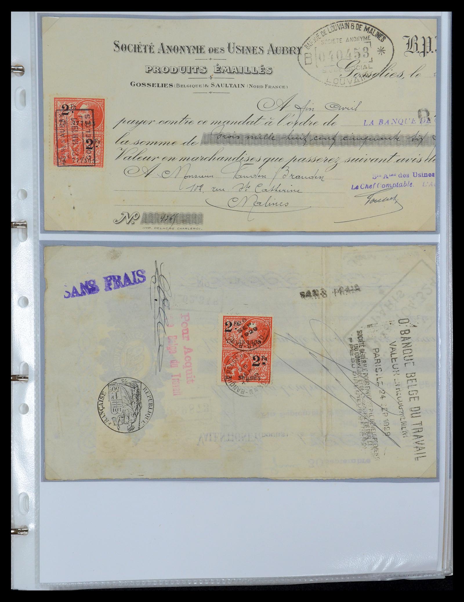 35177 0003 - Postzegelverzameling 35177 België fiscaalzegels 1923-1966.