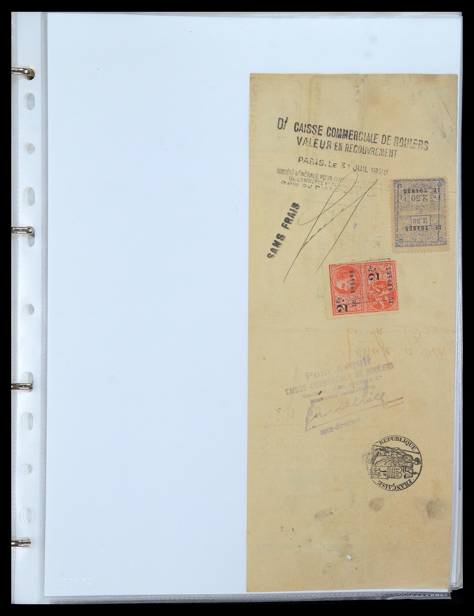 35177 0005 - Postzegelverzameling 35177 België fiscaalzegels 1923-1966.