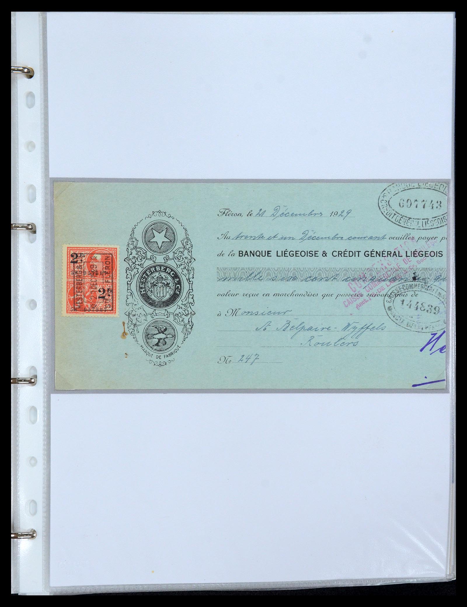 35177 0006 - Postzegelverzameling 35177 België fiscaalzegels 1923-1966.