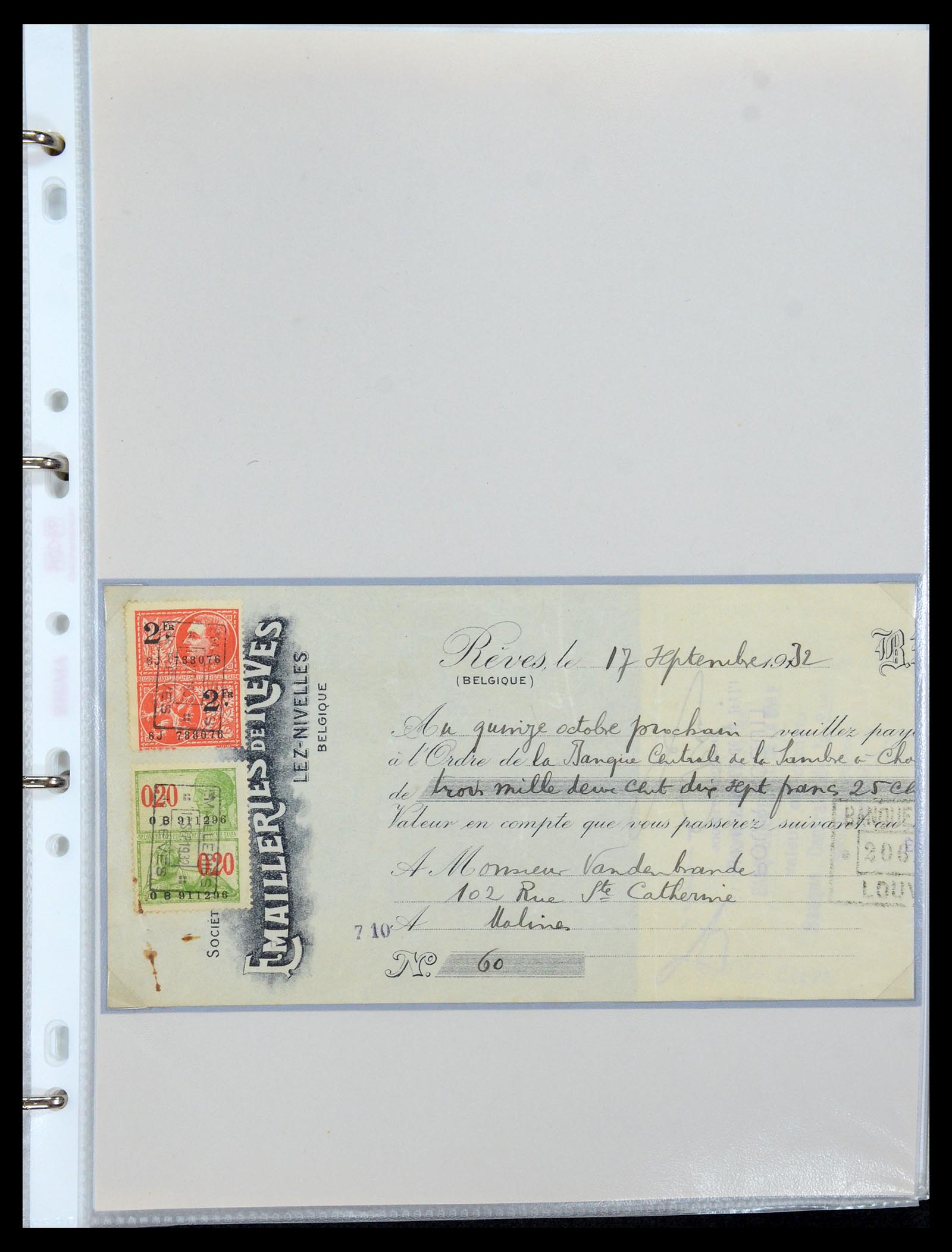 35177 0011 - Postzegelverzameling 35177 België fiscaalzegels 1923-1966.