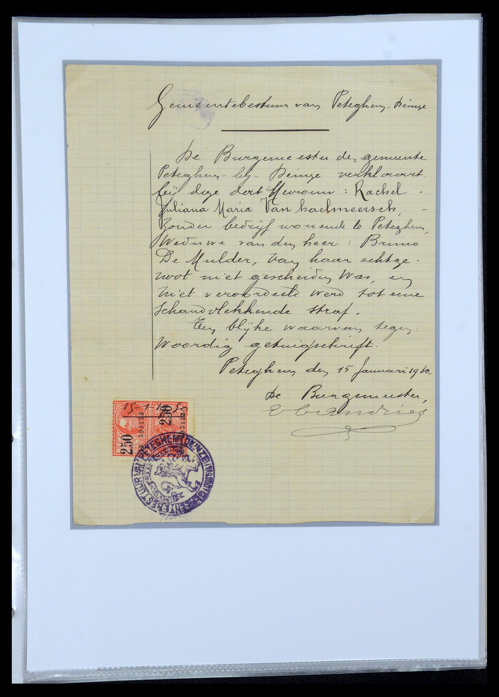35177 0020 - Postzegelverzameling 35177 België fiscaalzegels 1923-1966.