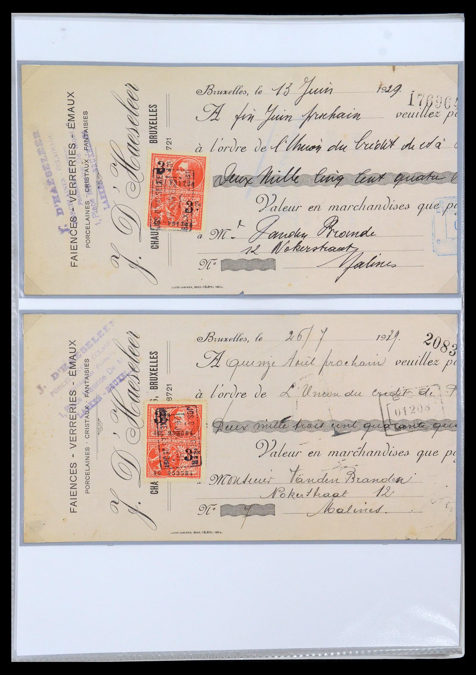 35177 0031 - Postzegelverzameling 35177 België fiscaalzegels 1923-1966.