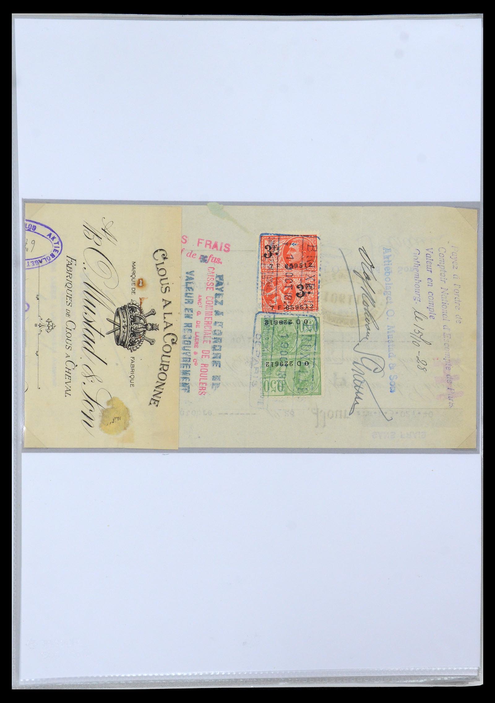 35177 0034 - Postzegelverzameling 35177 België fiscaalzegels 1923-1966.