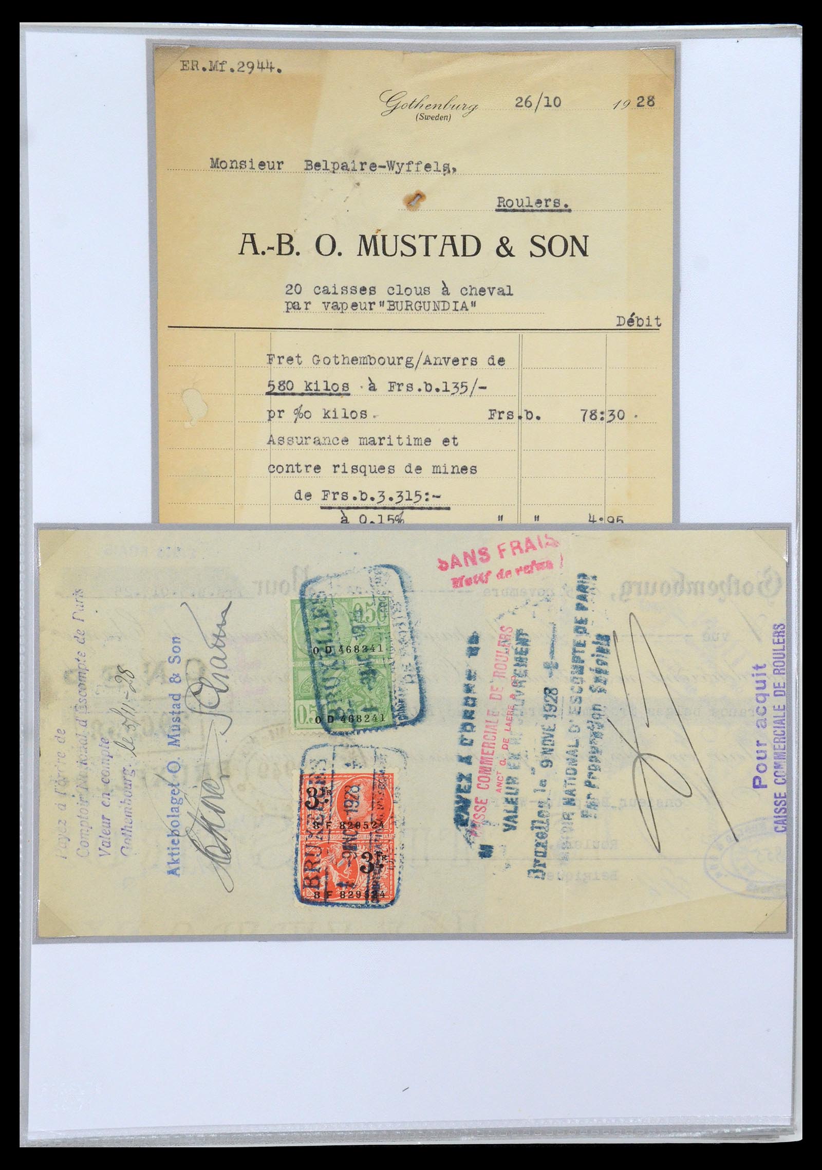 35177 0035 - Postzegelverzameling 35177 België fiscaalzegels 1923-1966.
