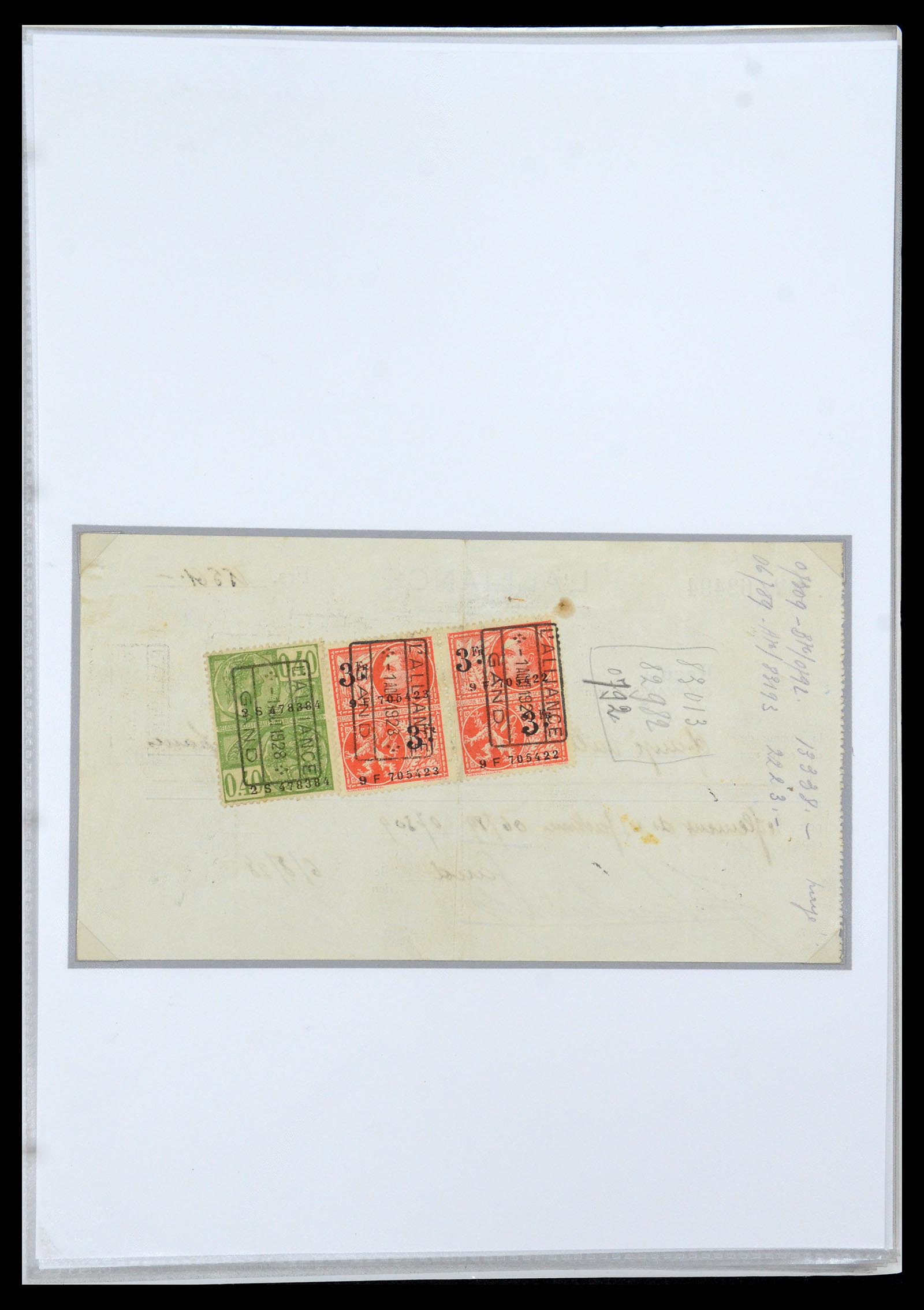 35177 0039 - Postzegelverzameling 35177 België fiscaalzegels 1923-1966.