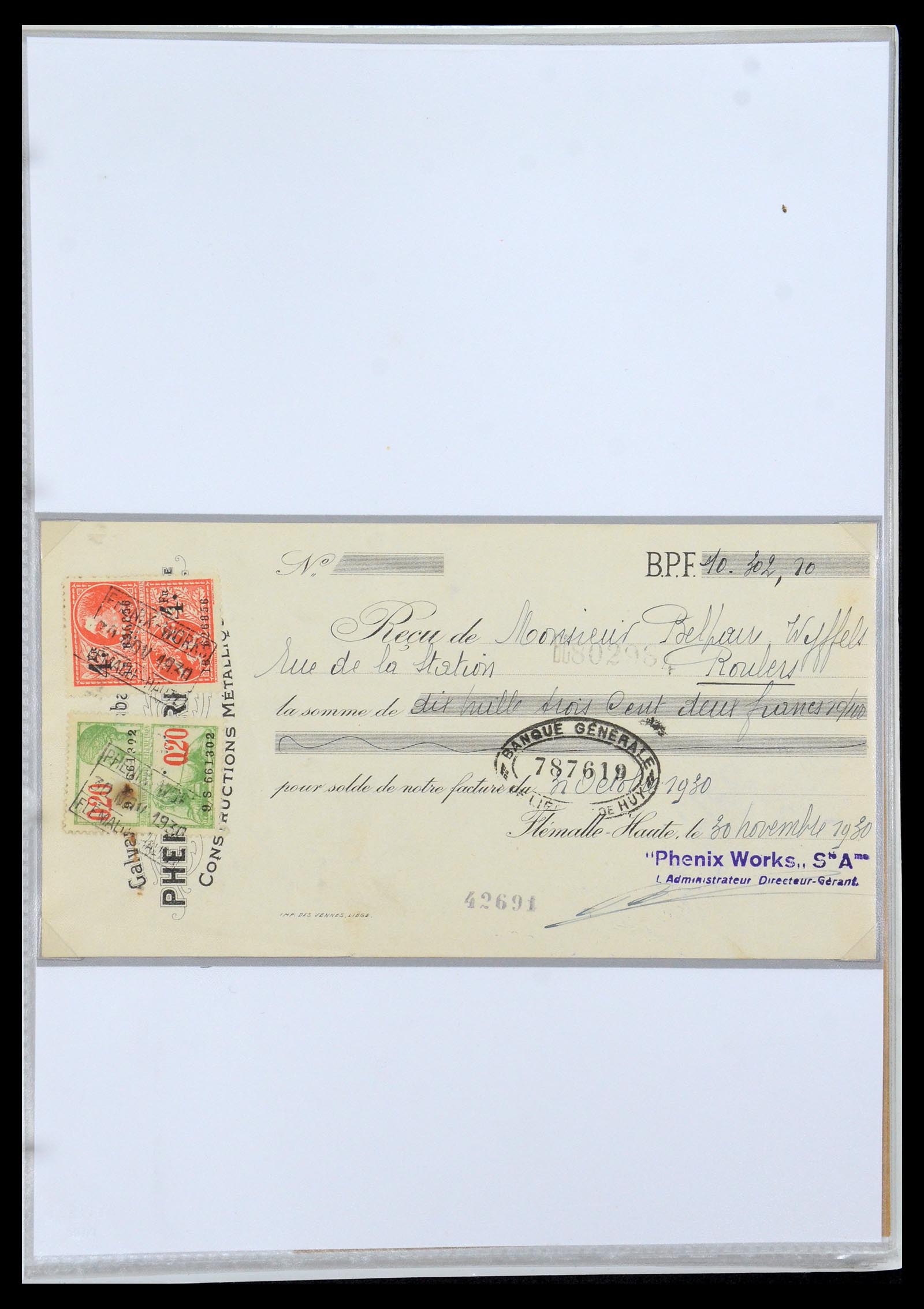 35177 0043 - Postzegelverzameling 35177 België fiscaalzegels 1923-1966.