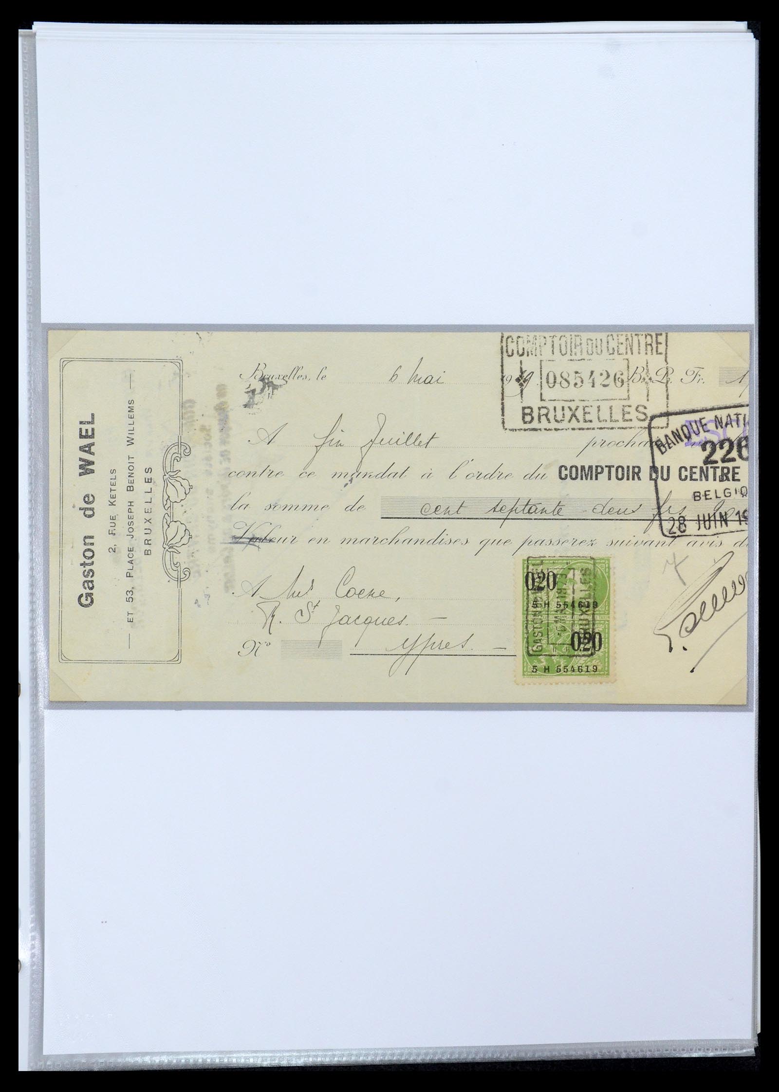 35177 0087 - Postzegelverzameling 35177 België fiscaalzegels 1923-1966.