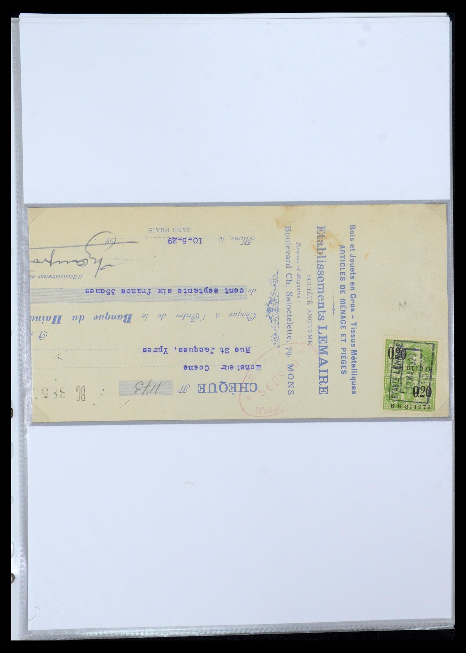 35177 0088 - Postzegelverzameling 35177 België fiscaalzegels 1923-1966.