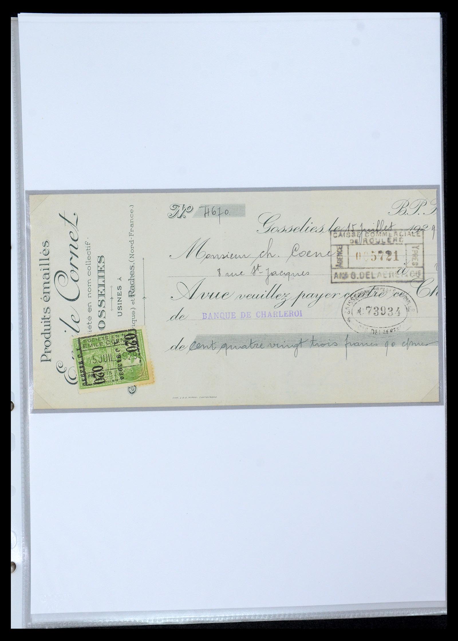 35177 0090 - Postzegelverzameling 35177 België fiscaalzegels 1923-1966.