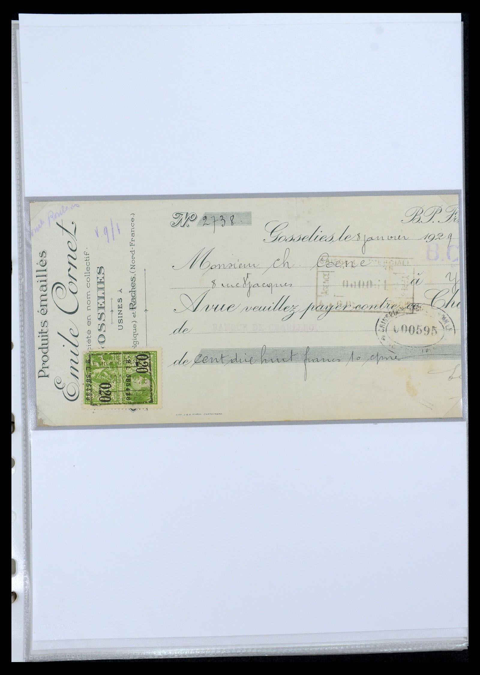 35177 0094 - Postzegelverzameling 35177 België fiscaalzegels 1923-1966.