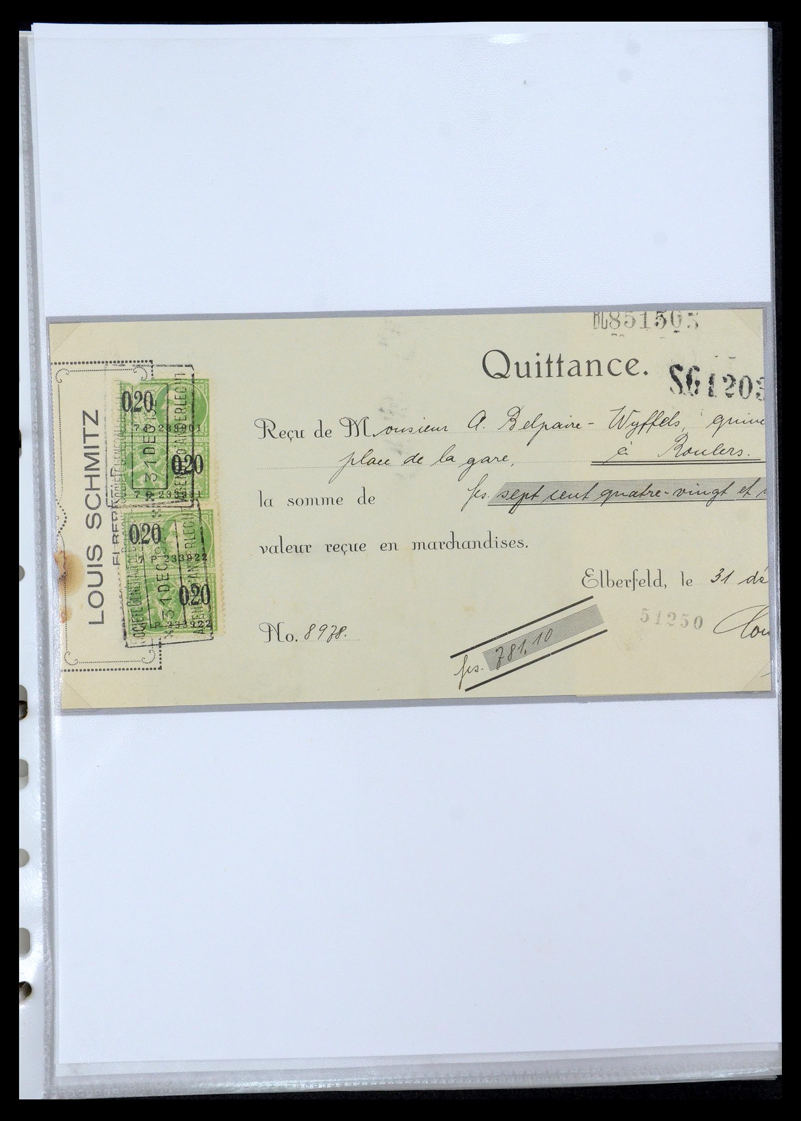 35177 0099 - Postzegelverzameling 35177 België fiscaalzegels 1923-1966.