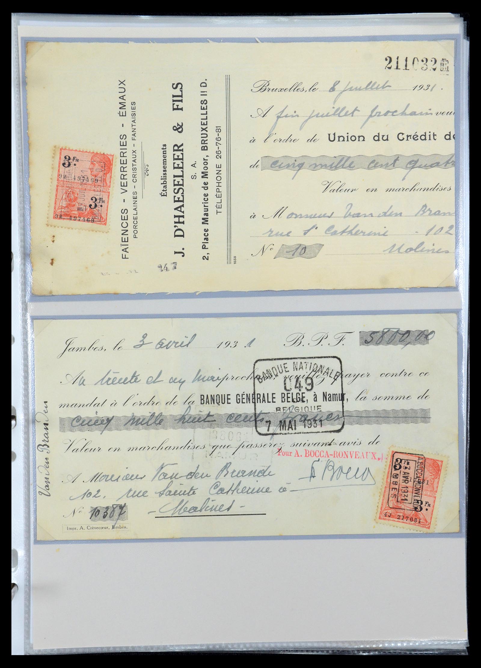 35177 1229 - Postzegelverzameling 35177 België fiscaalzegels 1923-1966.