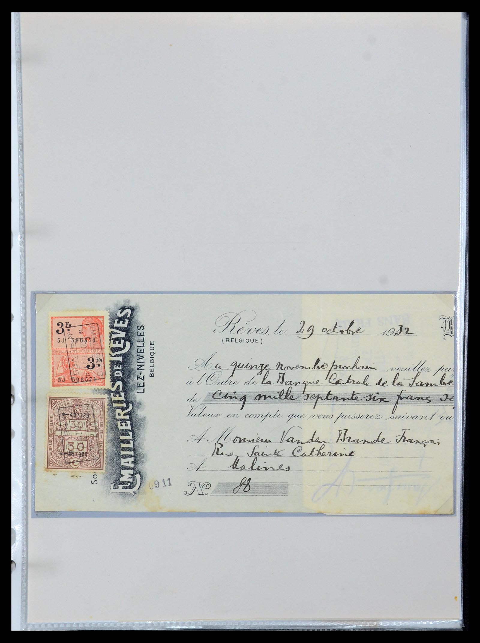 35177 1233 - Postzegelverzameling 35177 België fiscaalzegels 1923-1966.
