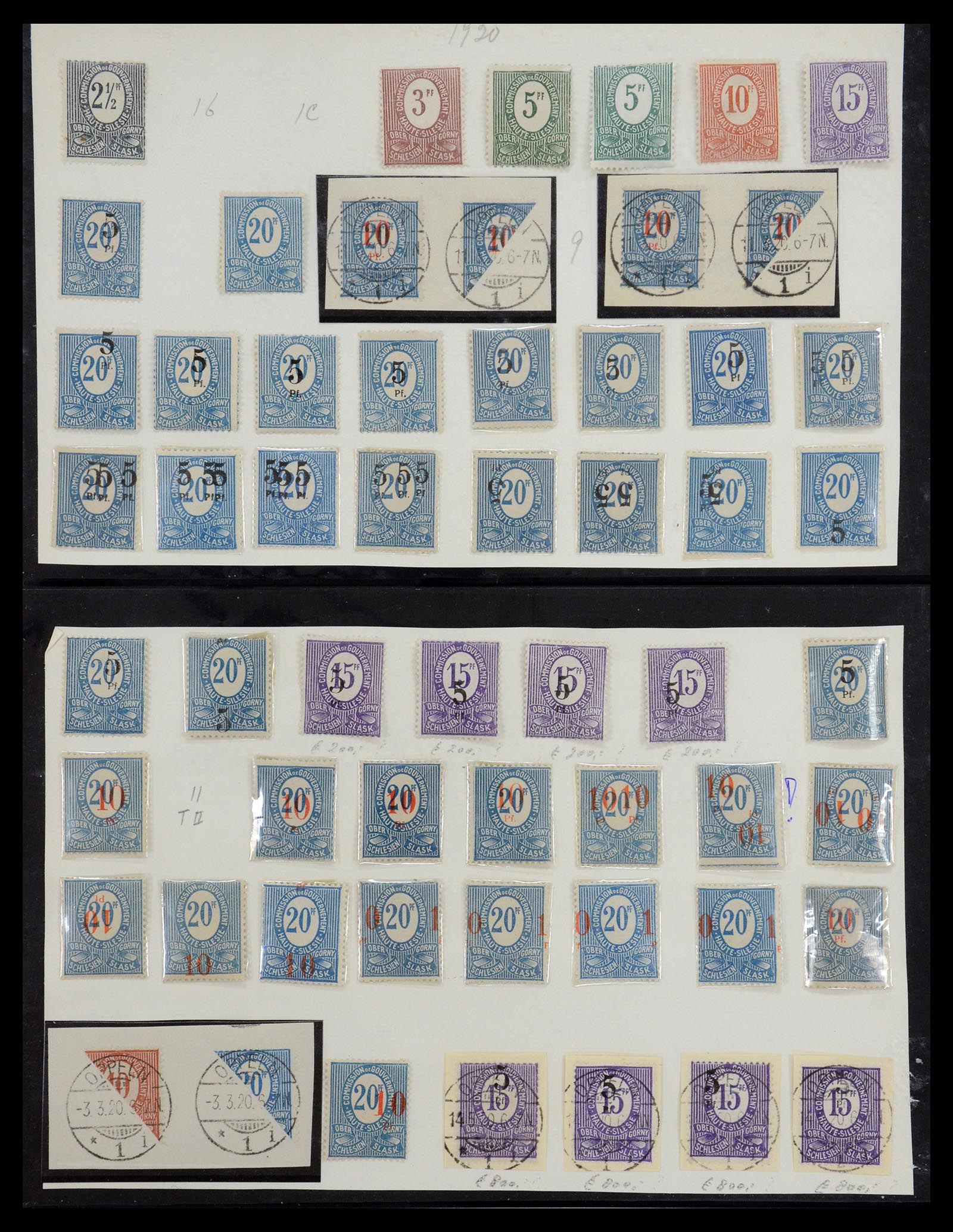 35179 001 - Stamp Collection 35179 Oberschlesien 1920.